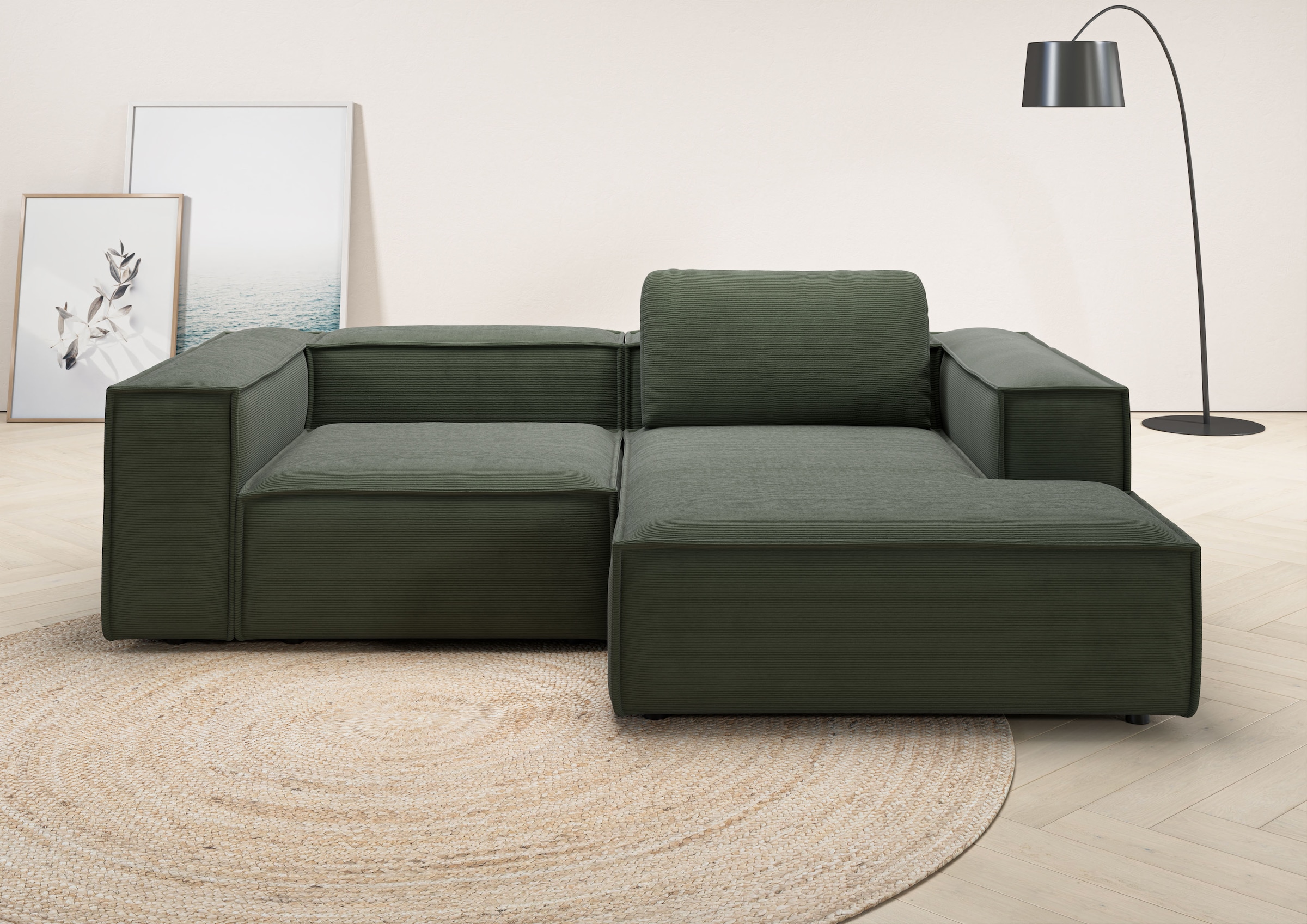 Places of Style Ecksofa "Watertown, kompakte L-Form, 246 cm breite für klei günstig online kaufen
