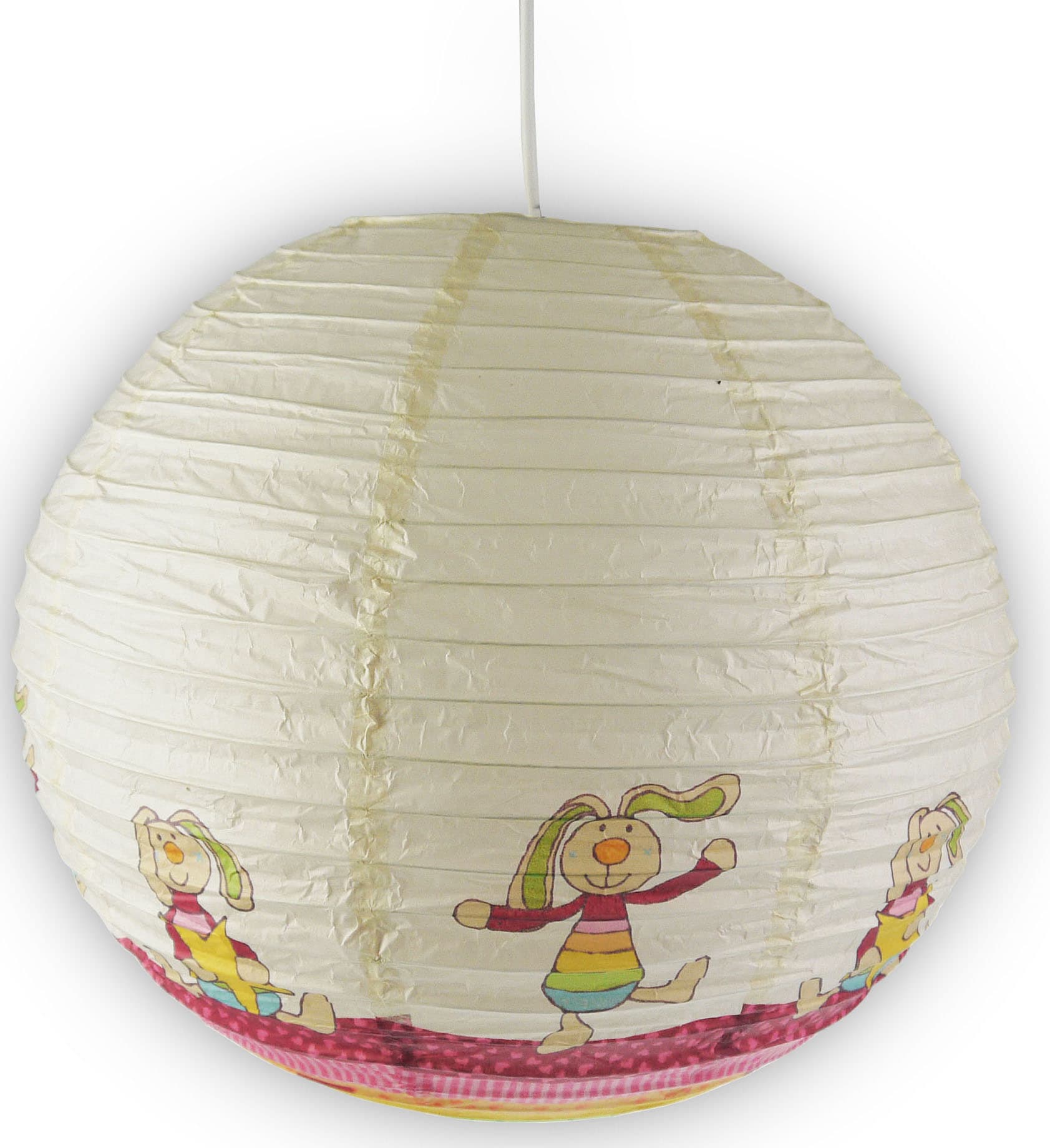 NIERMANN Hängeleuchte "Papier-Pendelleuchte Rainbow Rabbit", 1, Ø 40cm H: 40cm, 1 Stk., bunt, Kinderzimmer, Leuchten, Kinderzimmer, Kinderlampe