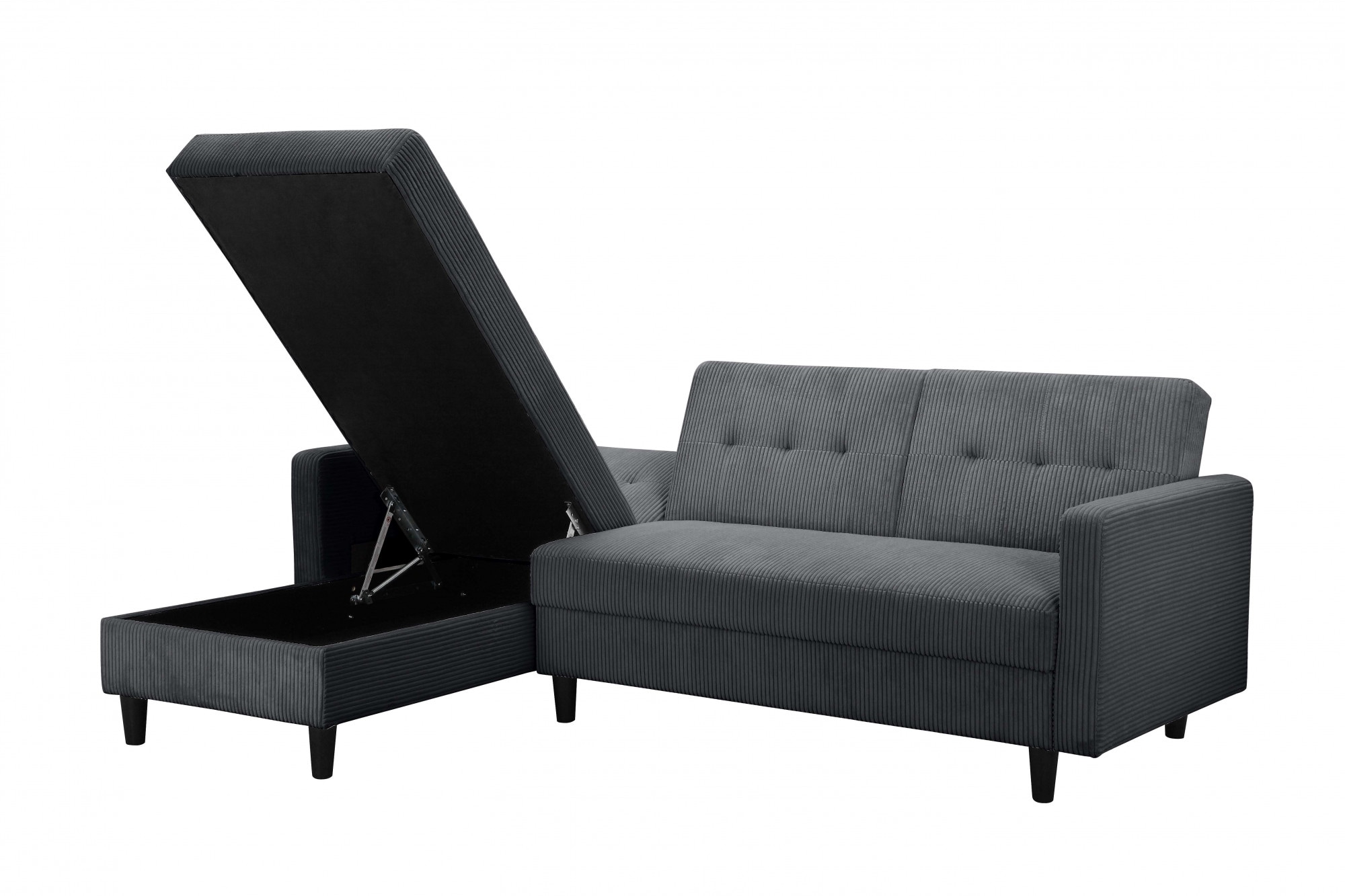 Dorel Home Ecksofa »Hartford II«, mit Bettfunktion und Stauraum, Recamiere beidseitig montierbar