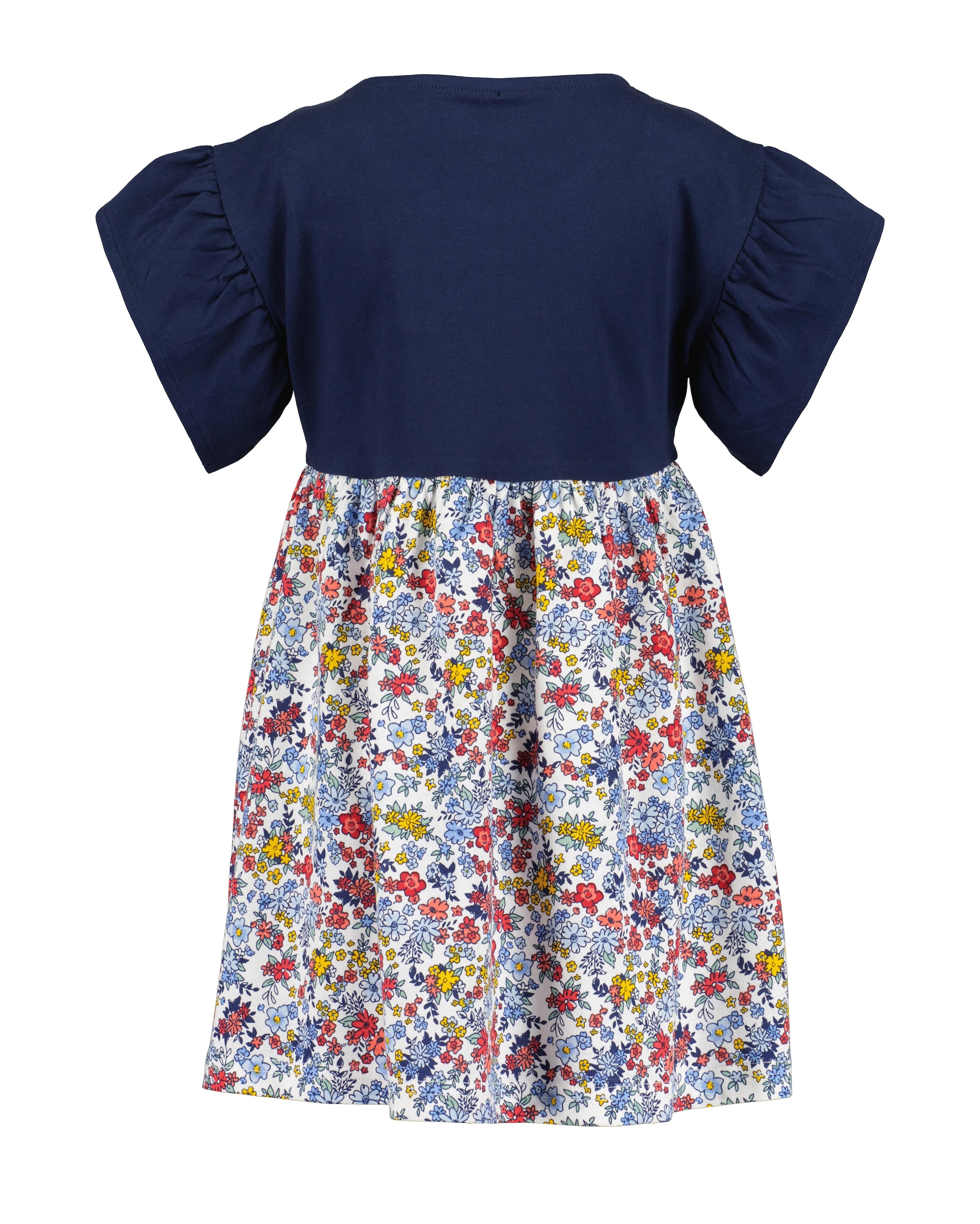 Blue Seven Sommerkleid 1 tlg. tlg. mit tollen Rüschen an den leicht überschnittenen Schultern