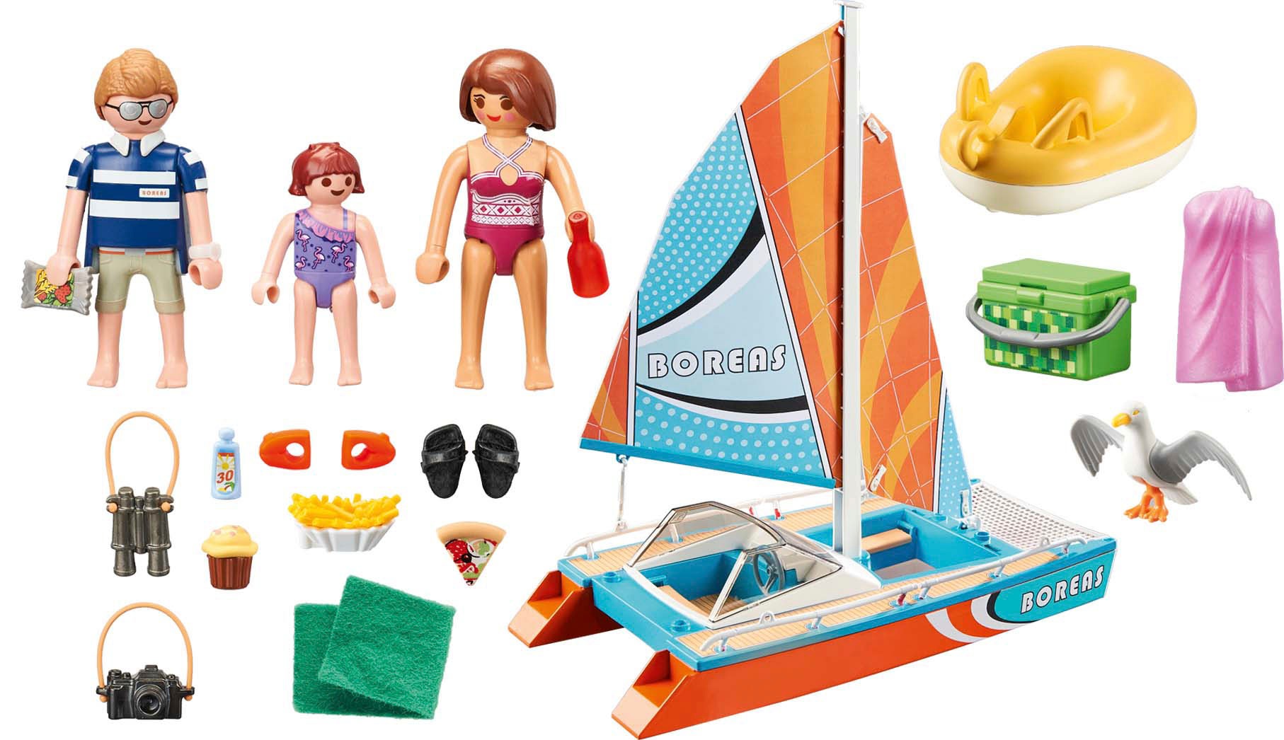 Playmobil® Konstruktions-Spielset »Katamaran (71043), Family Fun«, (53 St.), Made in Europe