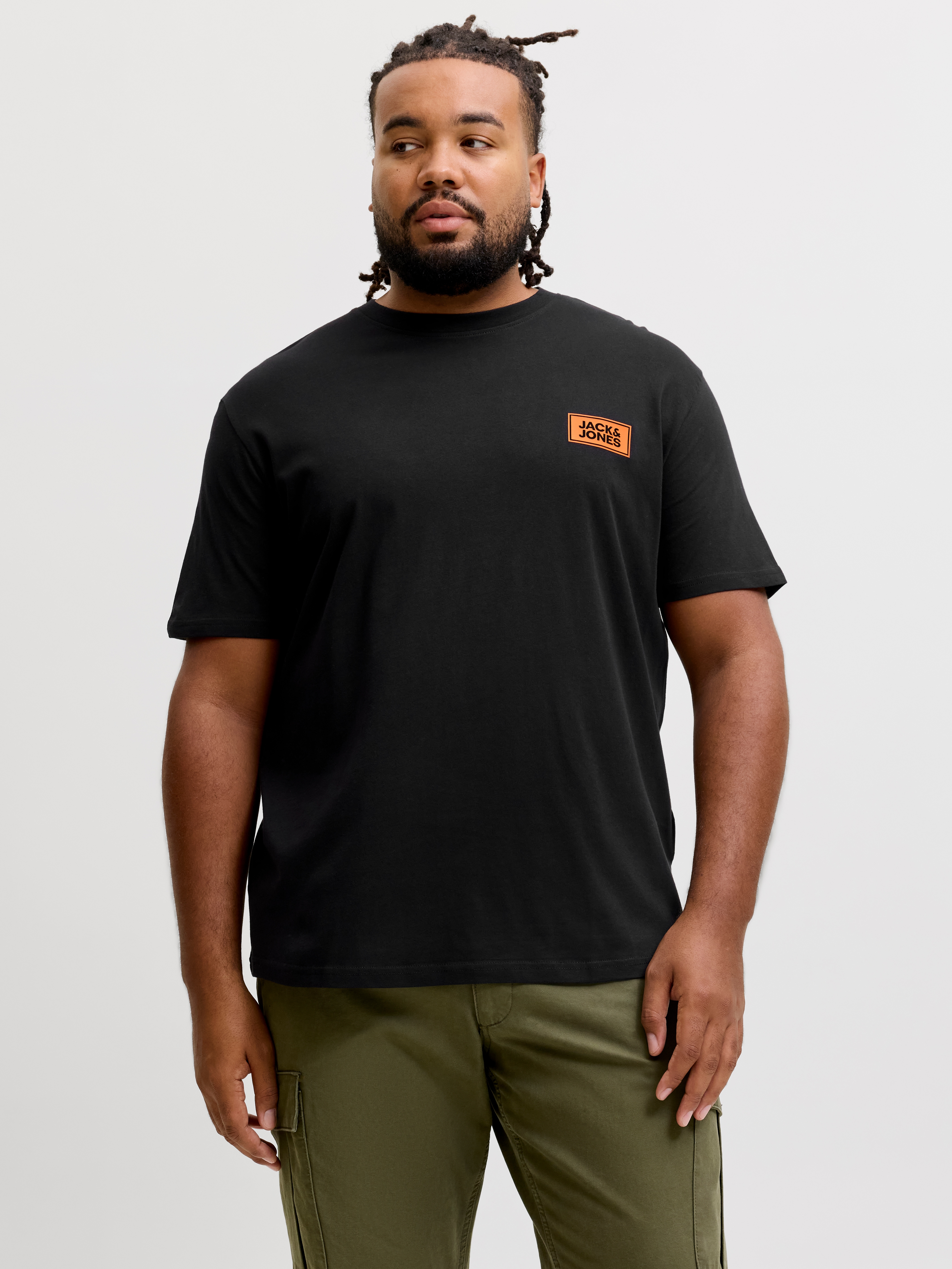 Jack & Jones PlusSize "JJRUSH TEE SS CREW NECK SN PLS" Baumwolle, regular fit