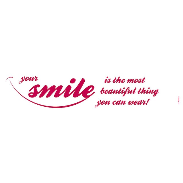 Komar Wandtattoo »Your Smile«, (5 St.), 14x70 cm (Breite x Höhe), selbstklebendes  Wandtattoo | BAUR