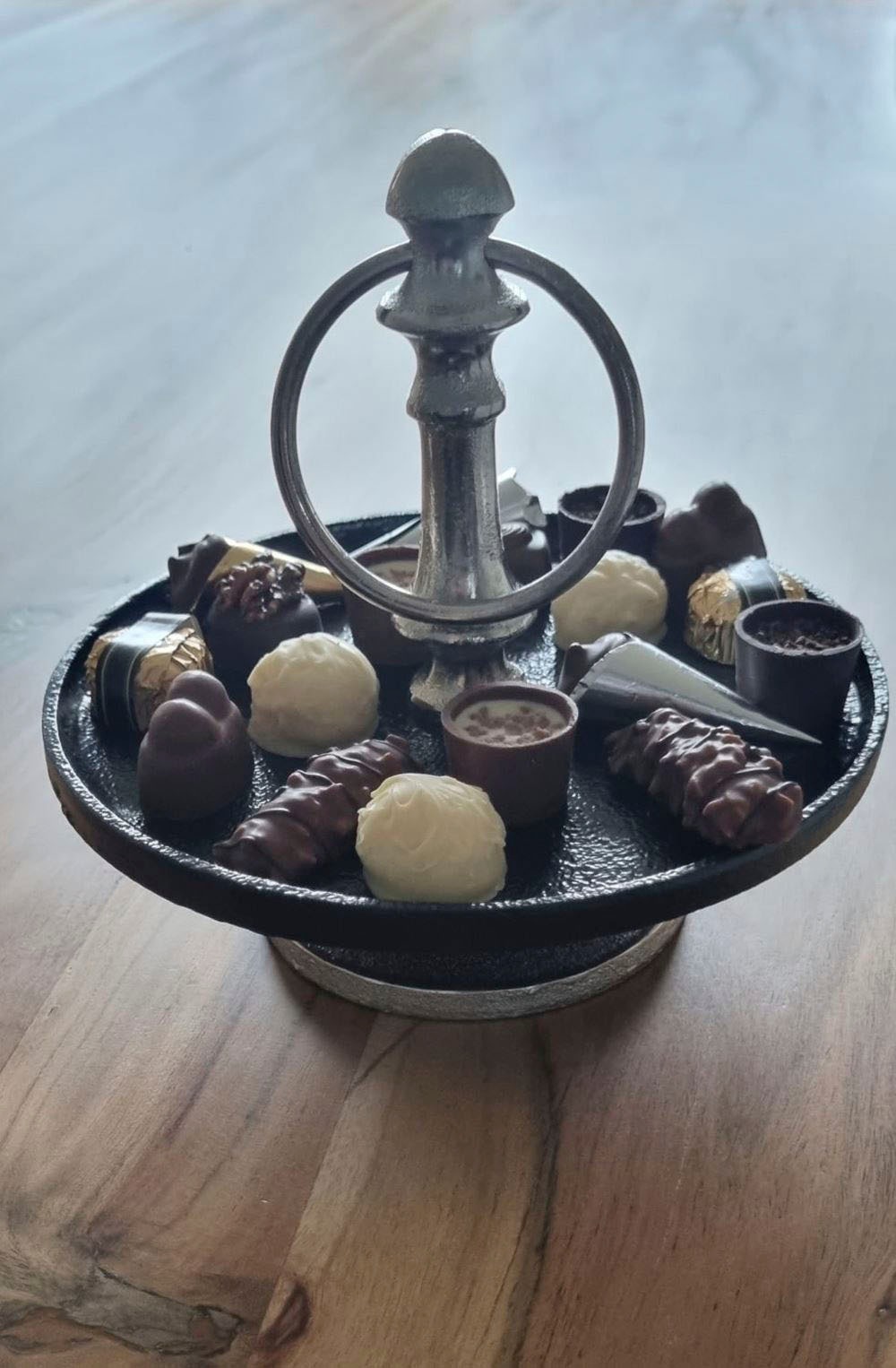 Ambiente Haus Etagere "Etagere 1 Stufe Silber und Schwarz" günstig online kaufen