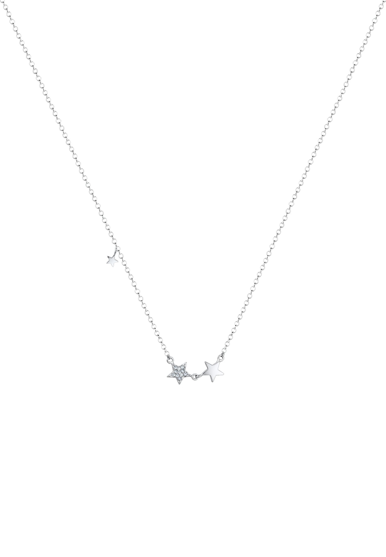 Elli Collierkettchen »Stern Glas Kristalle 925 Sterling Silber«