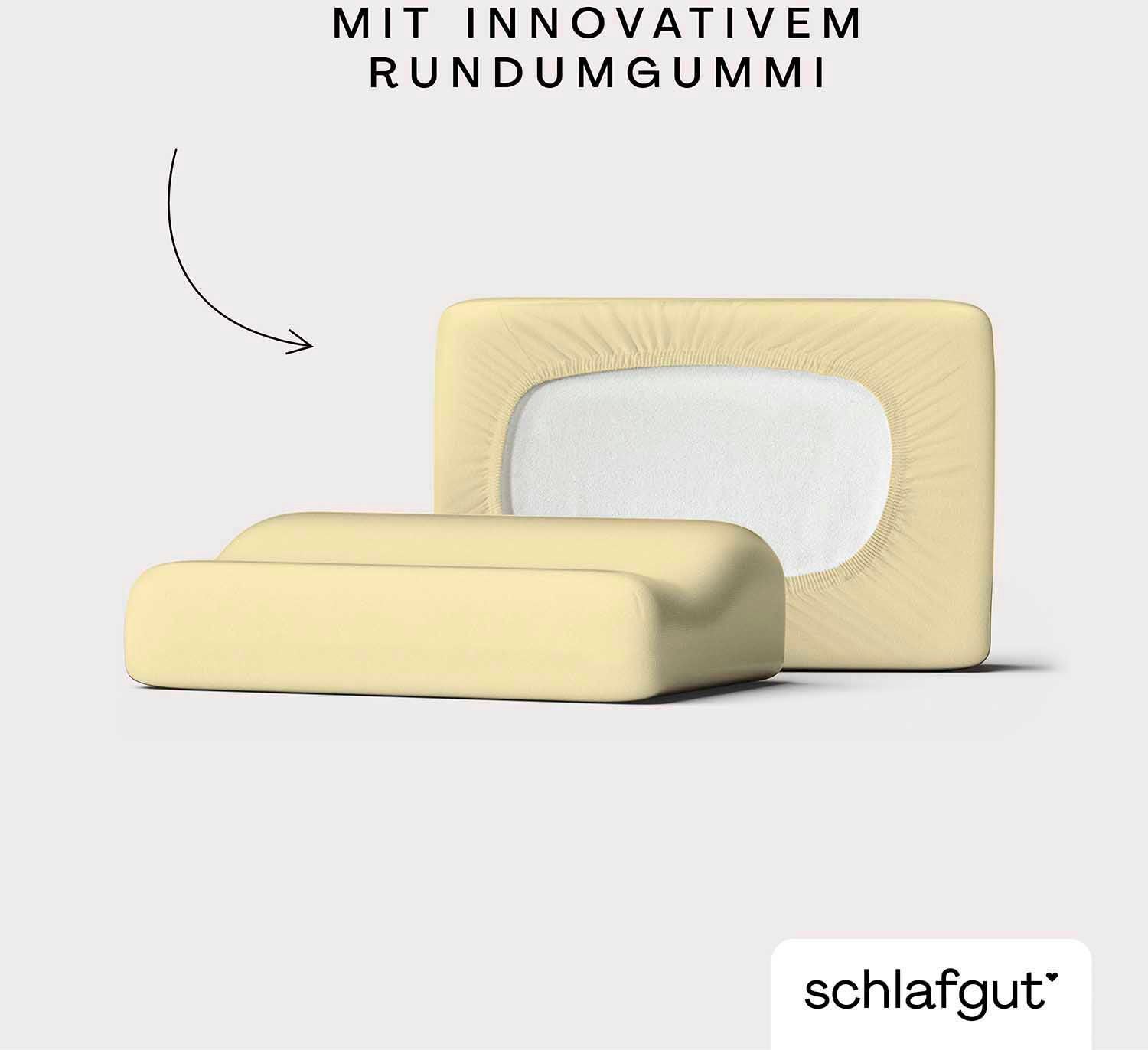Schlafgut Kissenbezug »Pure flexibler Kissenbezug für Nackenstützkissen«, (1 St.), Bio-Baumwolle mit Elasthan, mit Gummizug, bügelfrei
