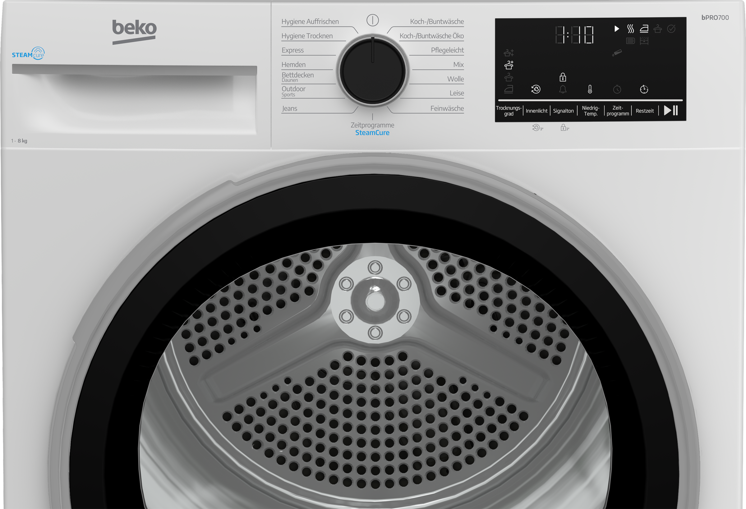 BEKO Wärmepumpentrockner »B5T68219« Die Motorgarantie gilt 10 Jahre, die Schontrommel pflegt sanft.