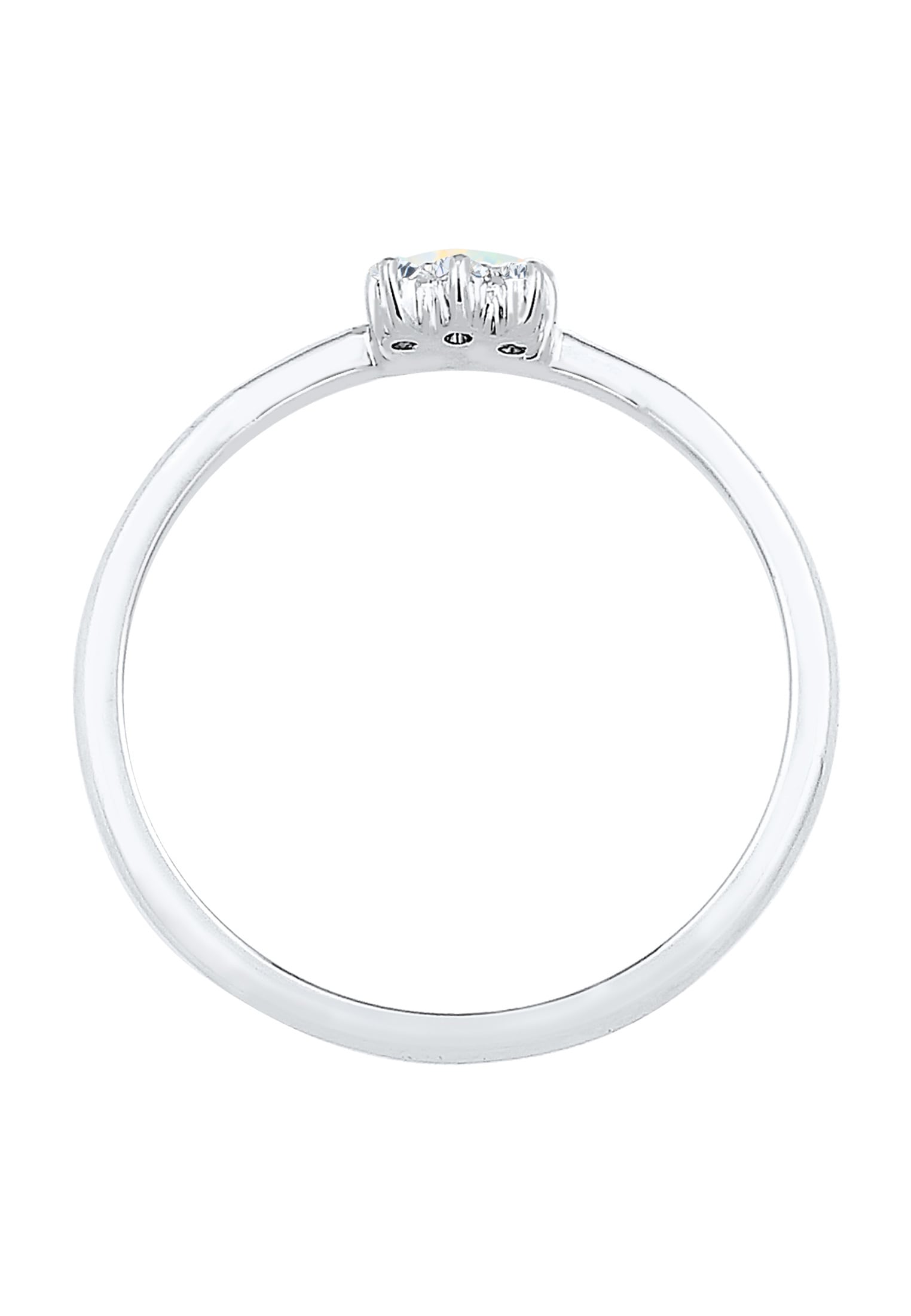 Elli Verlobungsring »Vintage Zirkonia Kristalle Opal Trend 925 Silber«