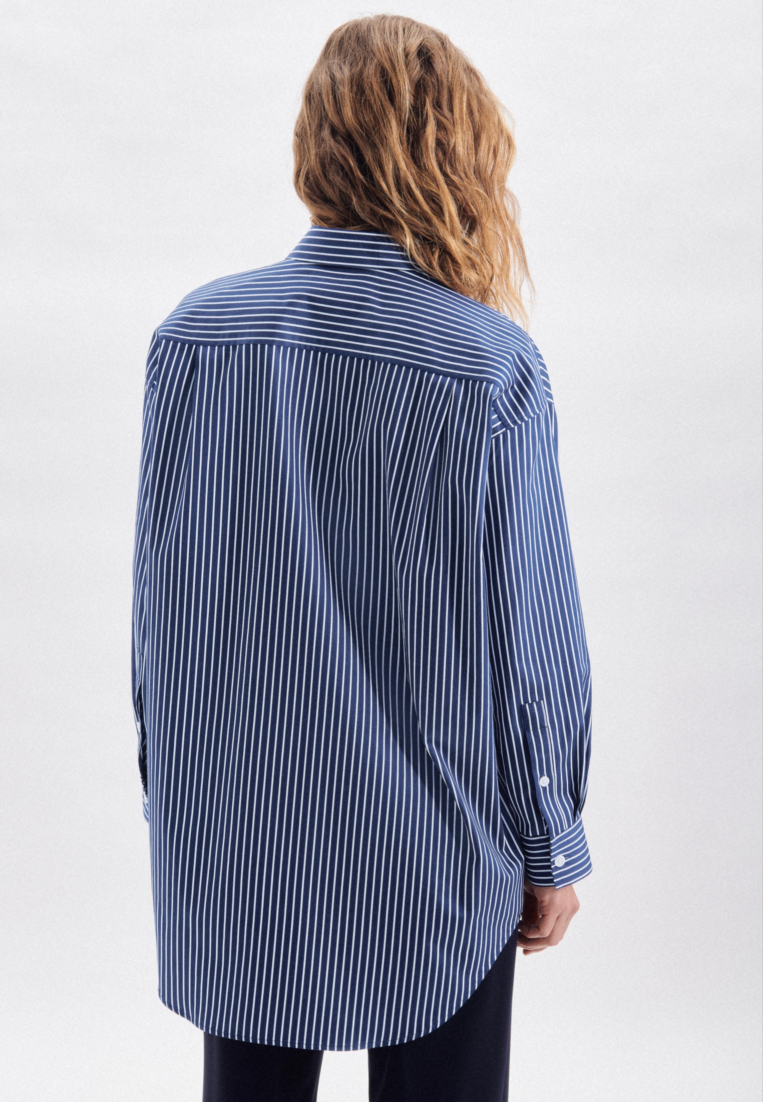 seidensticker Longbluse »Schwarze Rose«, Langarm Kragen Streifen