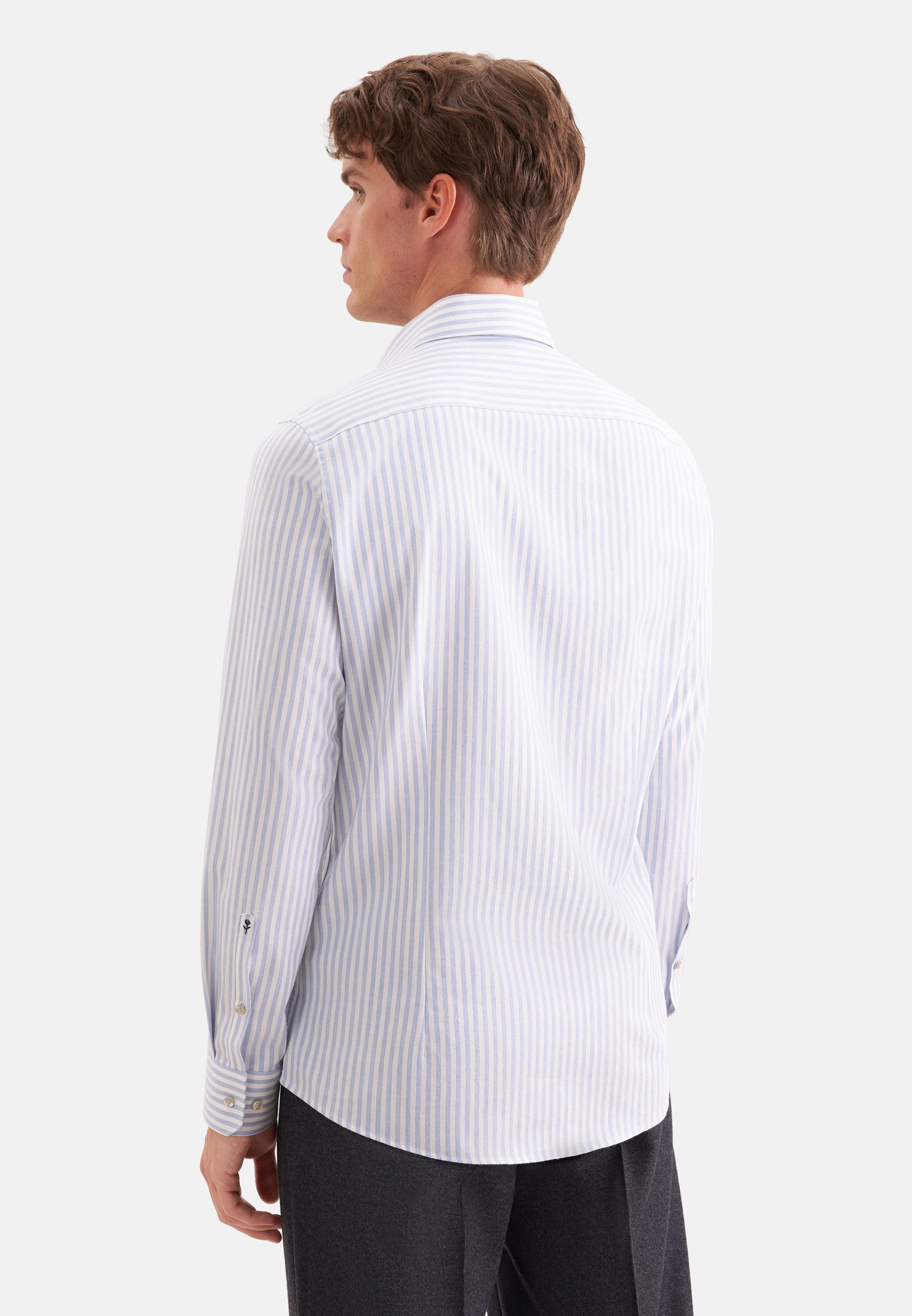 seidensticker Flanellhemd »Schwarze Rose« Slim 1/1 Kentkragen Gestreift
