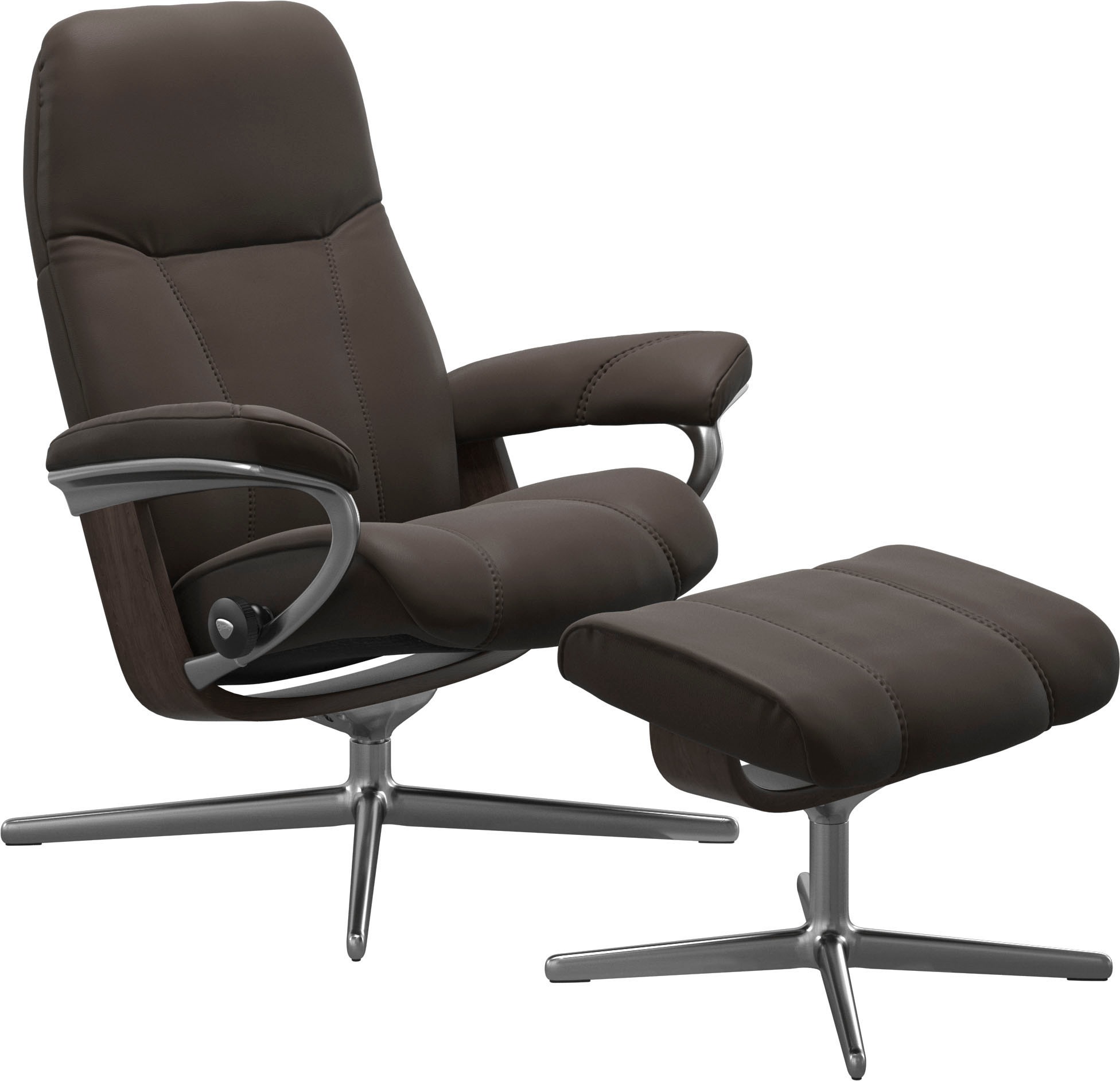 Stressless® Fußhocker »Consul« mit Cross Base, Größe S, M & L, Holzakzent Wenge