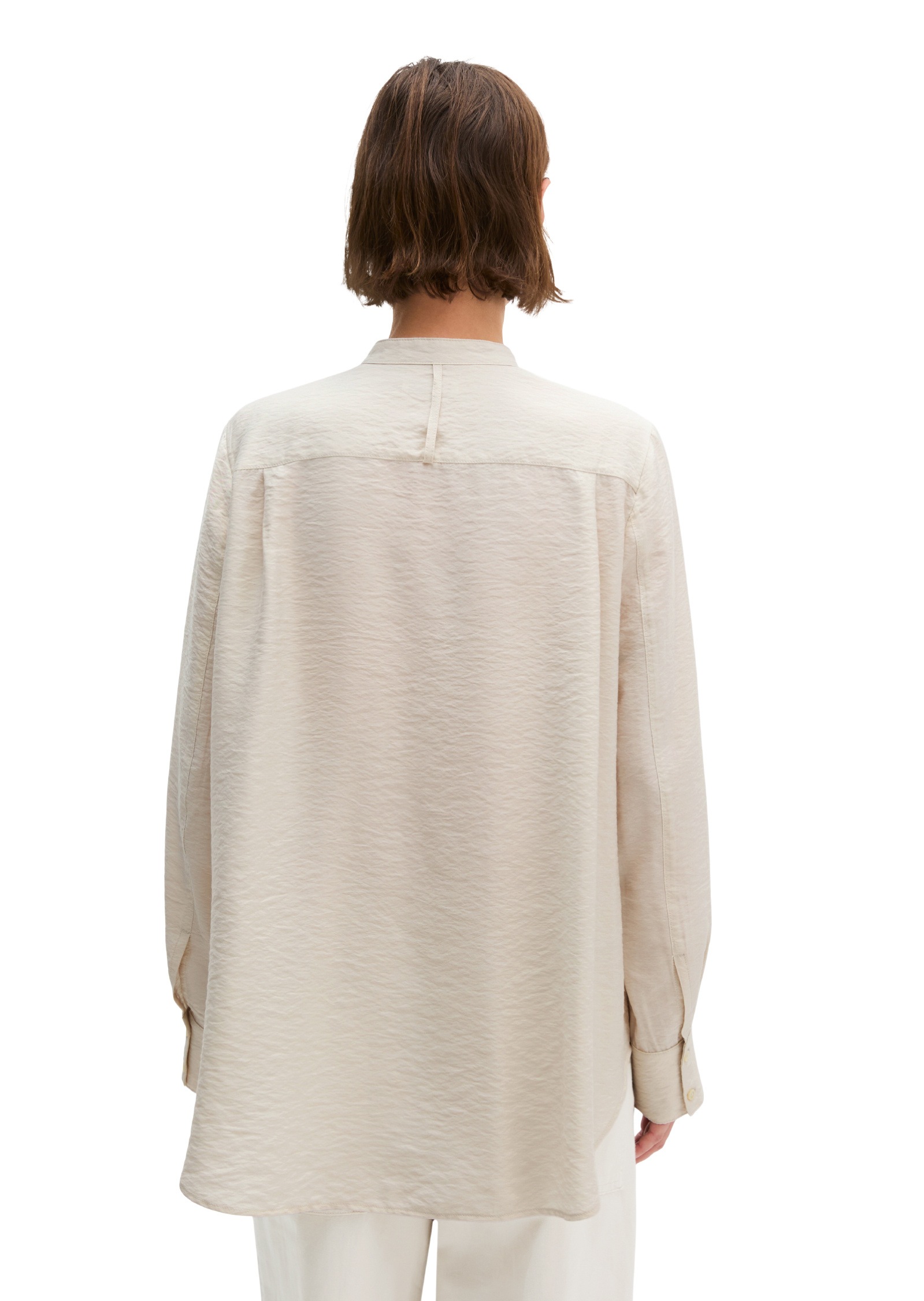 MARC O'POLO Long Sleeve Blouse Grey Silk 46 2
