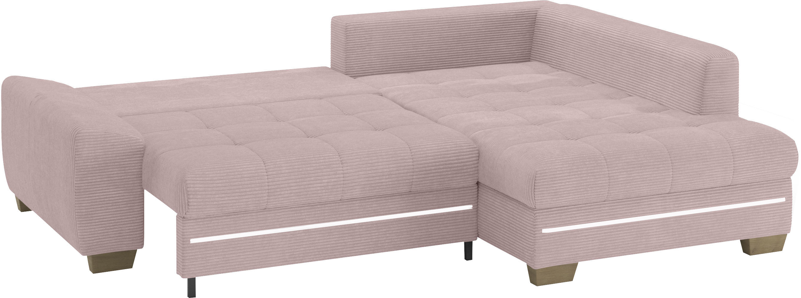 Thumbnail - Mr. Couch Ecksofa "Nikita II, L-Form" mit RGB-LED Beleuchtung, wahlweise mit Bett, Bettkasten, Kaltschaum