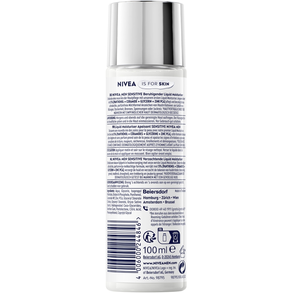 Nivea Men Feuchtigkeitsgel »NIVEA MEN Sensitive Beruhigender Liquid Moisturizer«