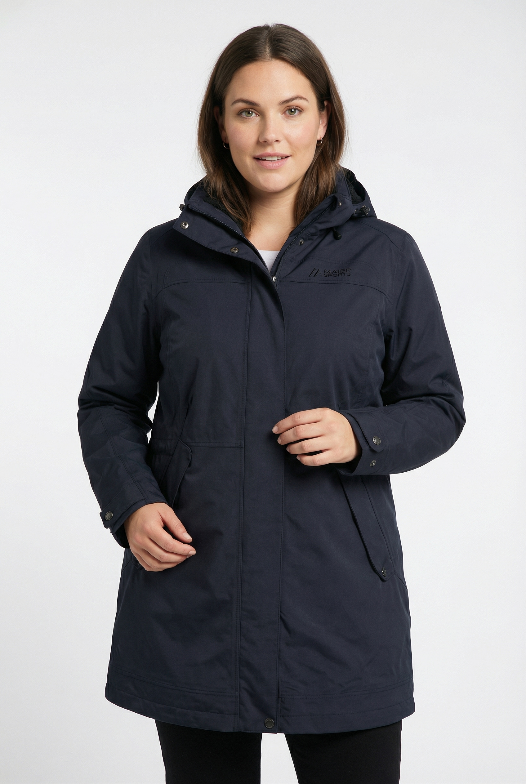Maier Sports 3-in-1-Funktionsmantel "Doppelmantel Damen" mit 2-Wege-Reißverschluss, atmungsaktiv, schnell trocknend