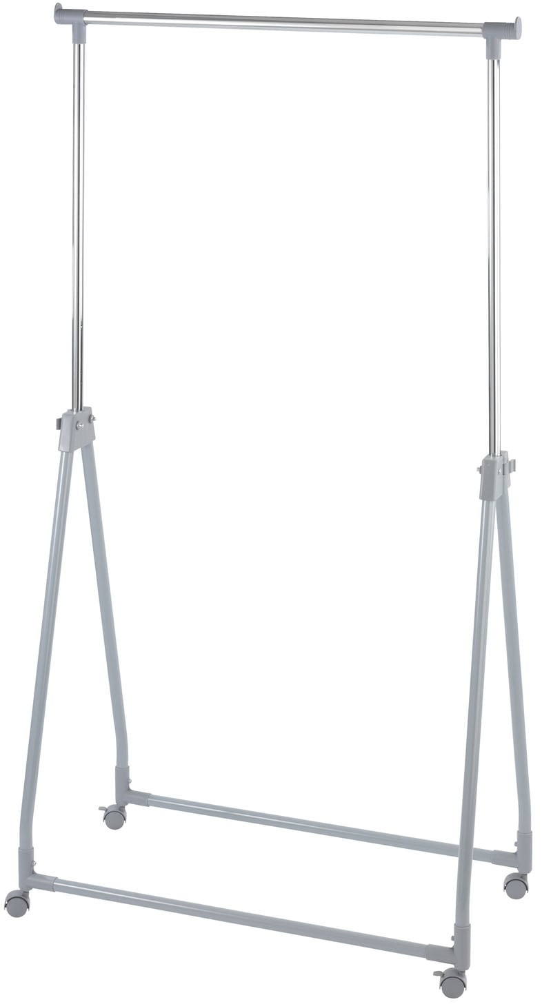 WENKO Kleiderständer, stufenlos höhenverstellbar (99-167 cm), mit 4 Rollen, Tragkraft 40 kg