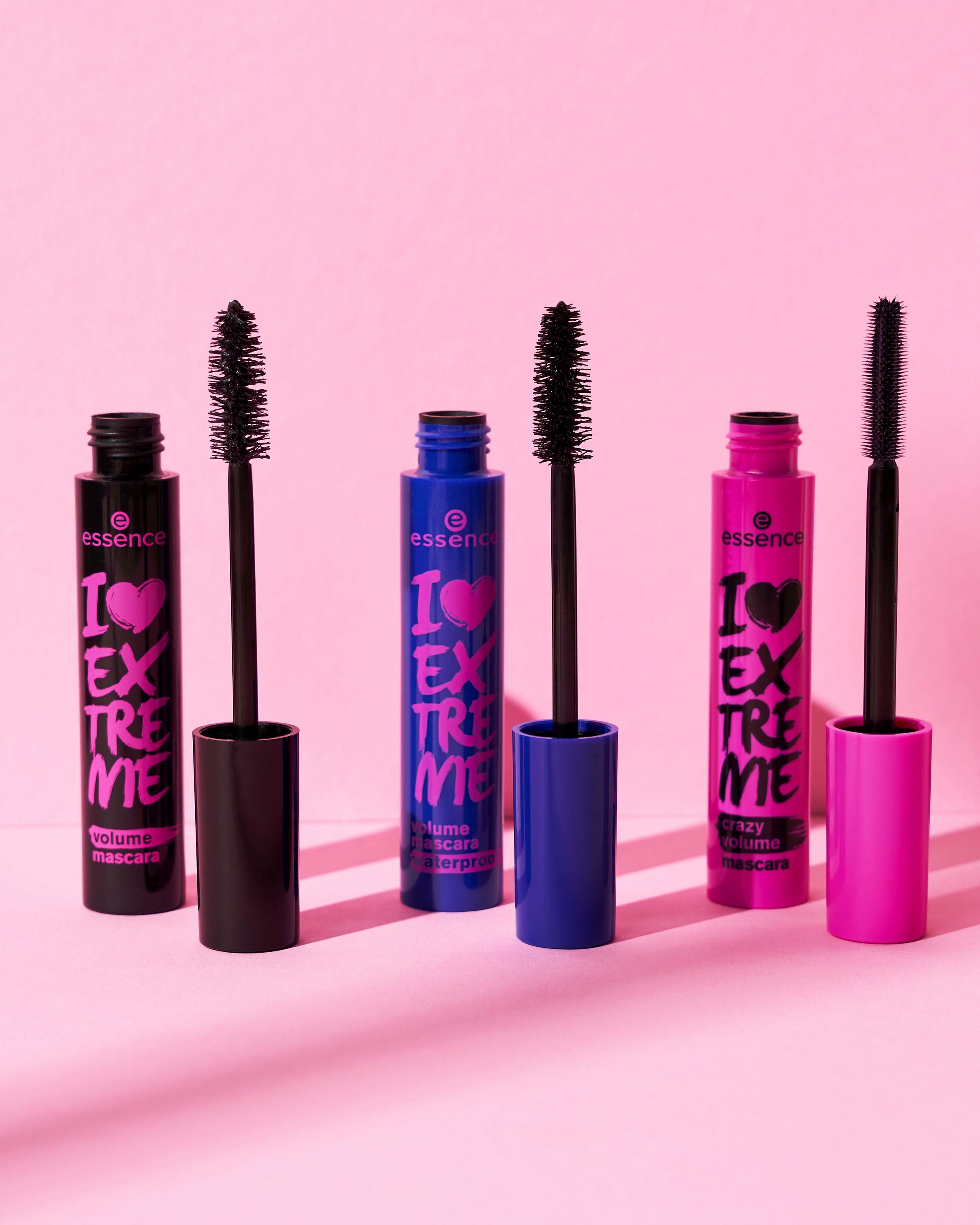 Essence Mascara »I LOVE EXTREME volume mascara«, (Set, 3 tlg.), mit cremiger Textur