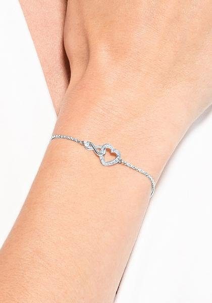 Swarovski Armband »Schmuck Geschenk Armkette Herz Infinity Liebe«, mit Swarovski® Kristall