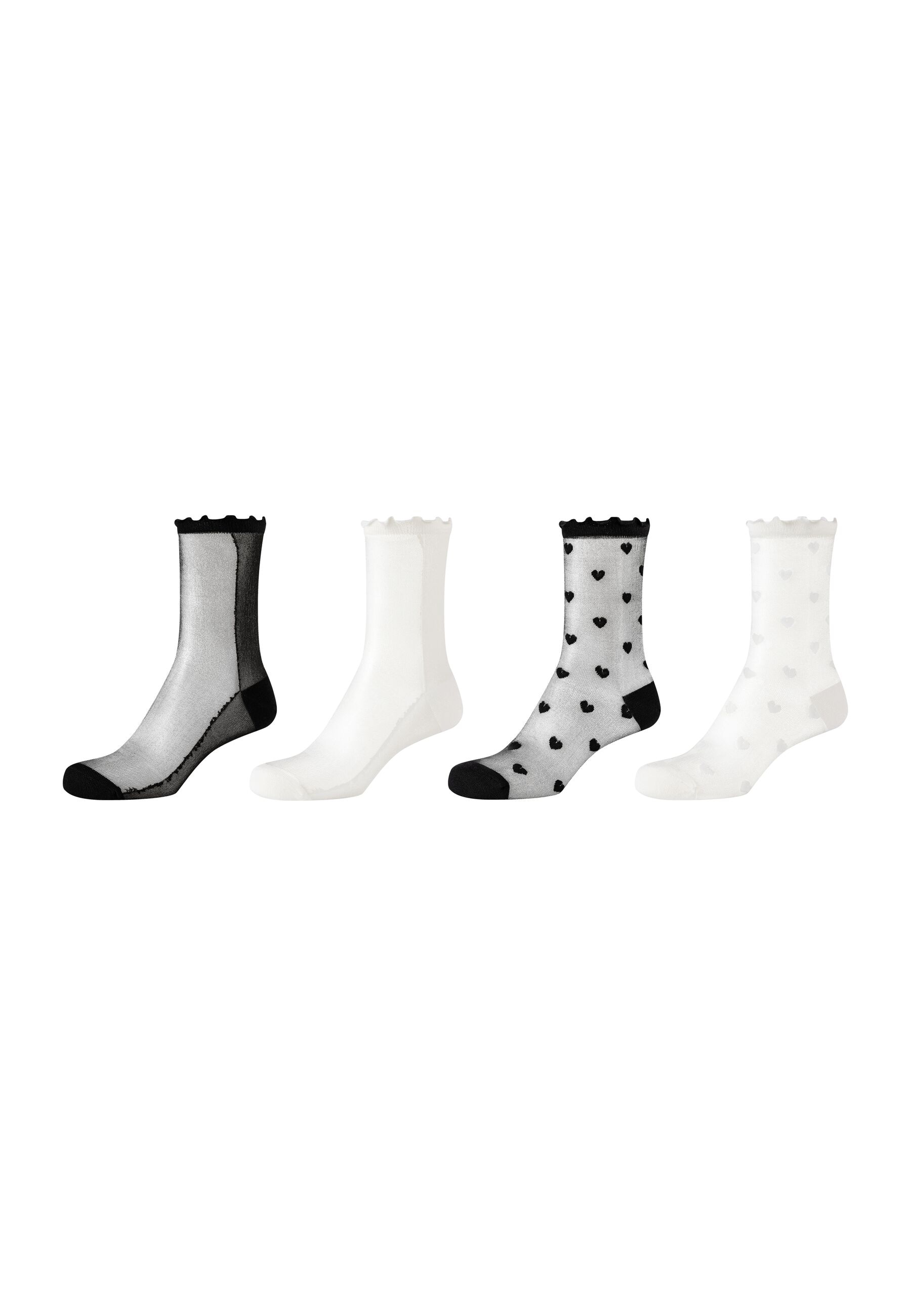 s.Oliver Socken "Socken originals transparent ruffle 4er Pack" 4er Pack Wei günstig online kaufen