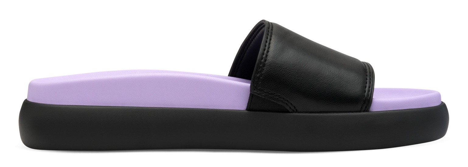 Tamaris Pantolette, Plateau, Sommerschuh, Schlappen mit kleinem Gummizug an der Bandage