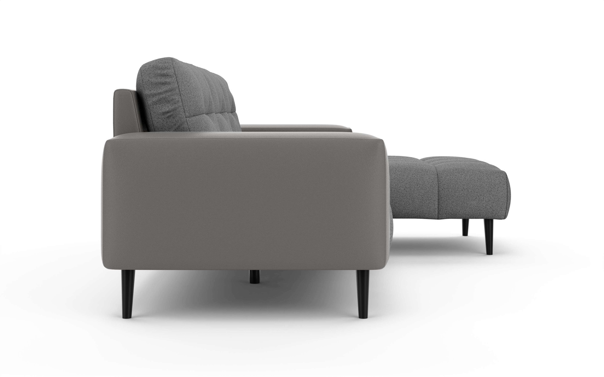 INOSIGN Ecksofa »SERINE mit Recamiere rechts/links bestellbar, Maße B/H/T 253/91/161 cm«, L-Form mit Wellenunterfederung, 3 Rückenkissen, ohne Bettfunktion