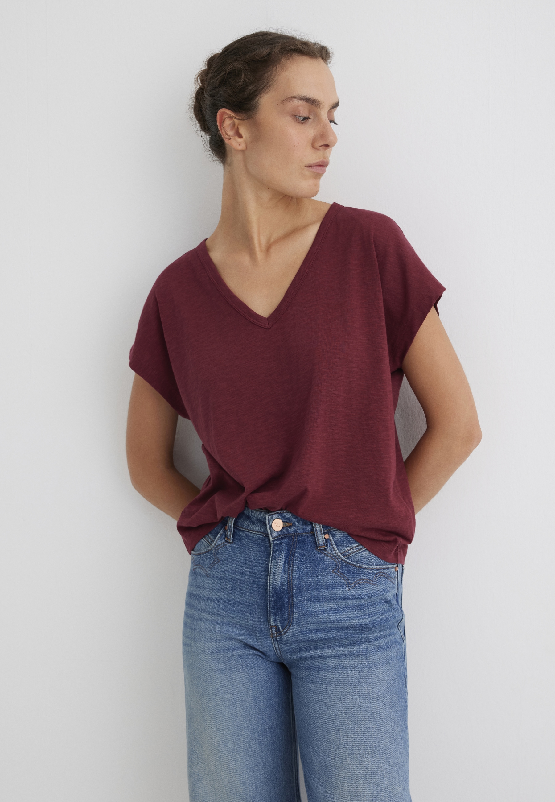 Mavi T-Shirt »SHORT SLEEVE BASIC«, T-Shirt V-Neck
