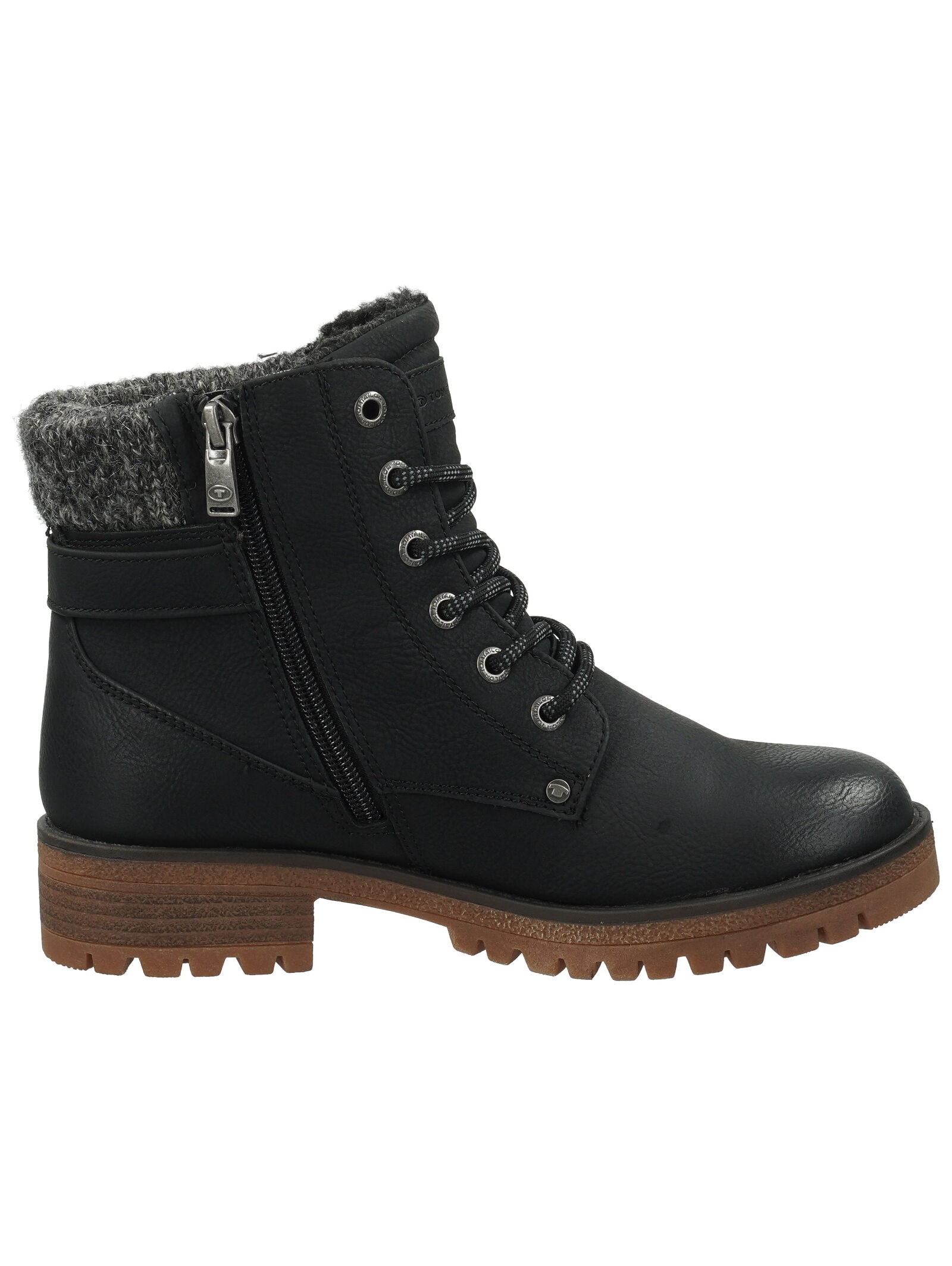 TOM TAILOR Schnürstiefelette "Tom Tailor Stiefelette Lederimitat" günstig online kaufen