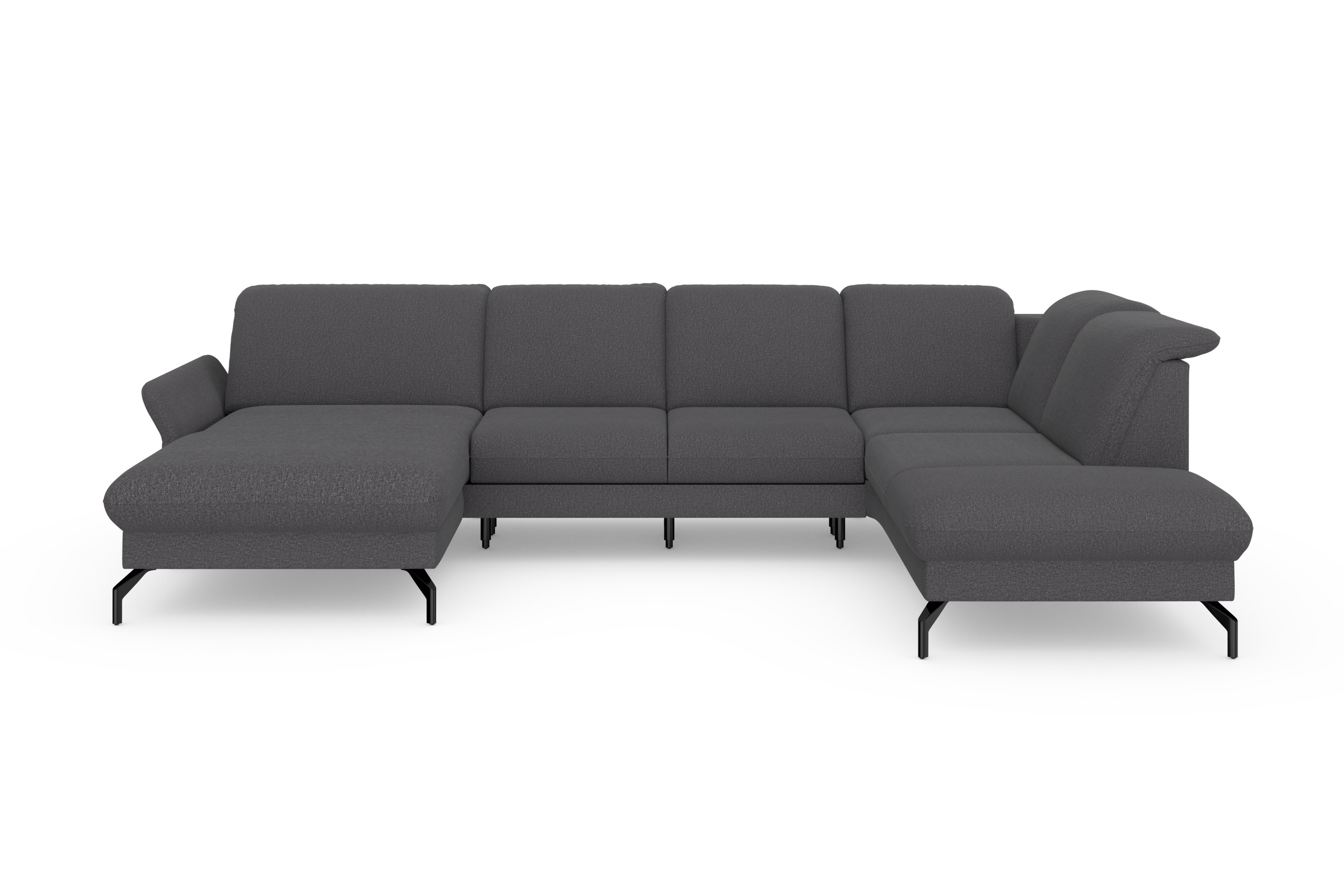 sit&more Wohnlandschaft »Fashion U-Form«, wahlweise mit Kopfteilverstellung, Vorziehsitz, motorisch, Metallfüße