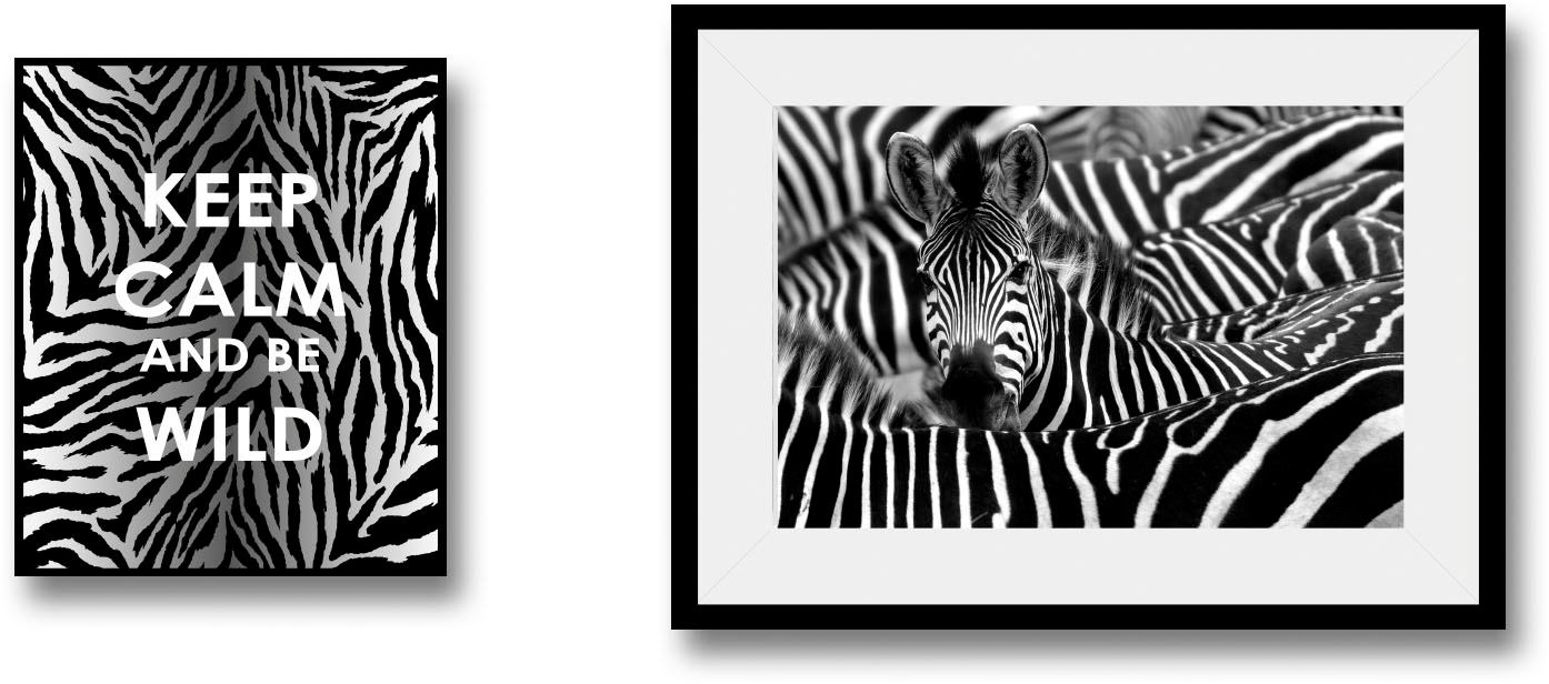 queence Paveikslas »Zebra« Abstrakt-Schwarz-We...