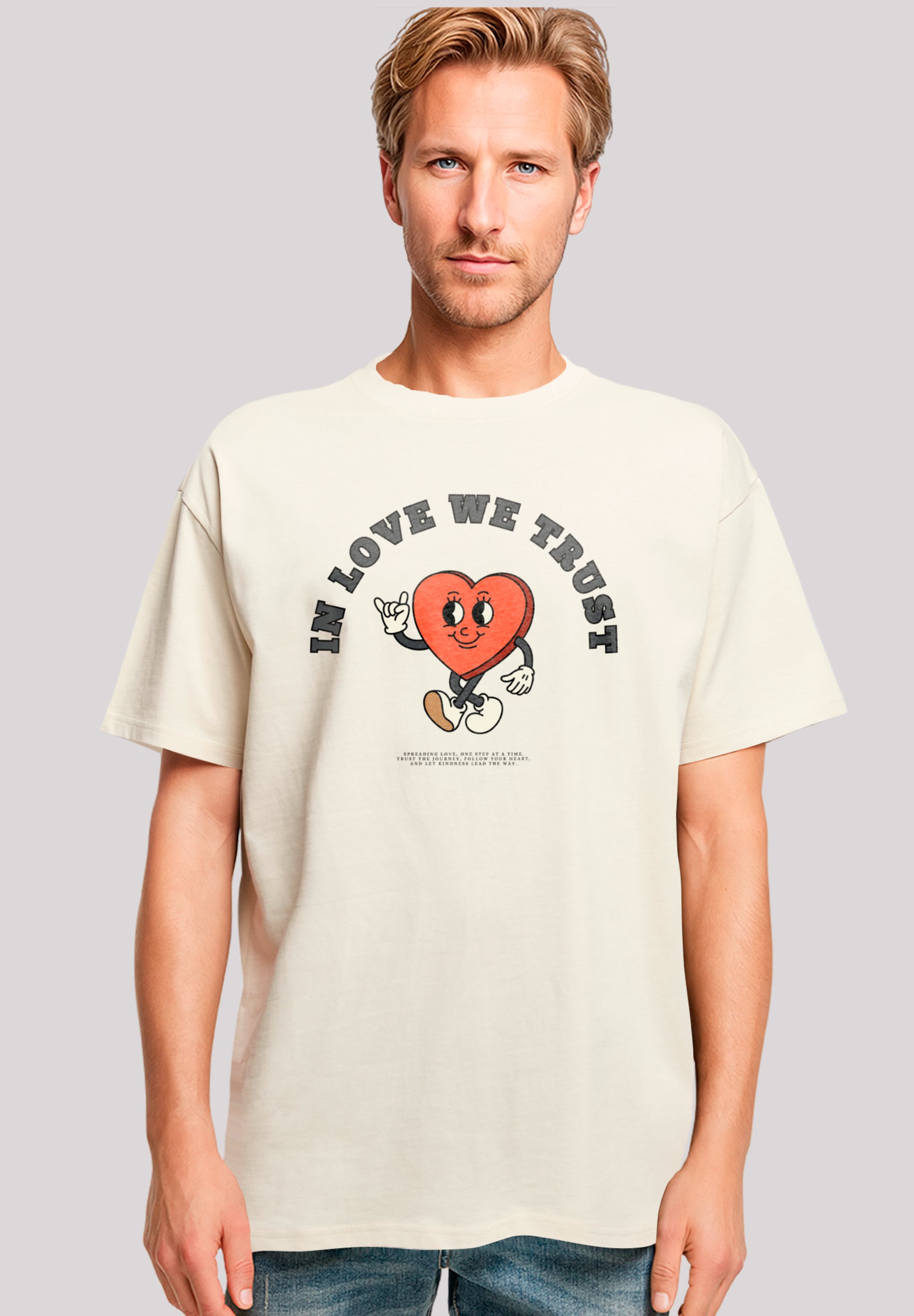 F4NT4STIC T-Shirt "In Love We Trust Valentinstag Streetwear", Premium Y2K S günstig online kaufen