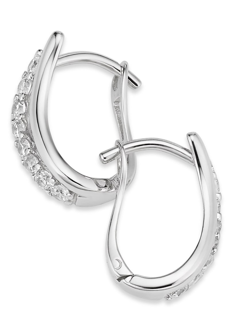 Bruno Banani Paar Creolen »Schmuck Geschenk Silber 925 Ohrschmuck Ohrringe«, mit Zirkonia (synth.)