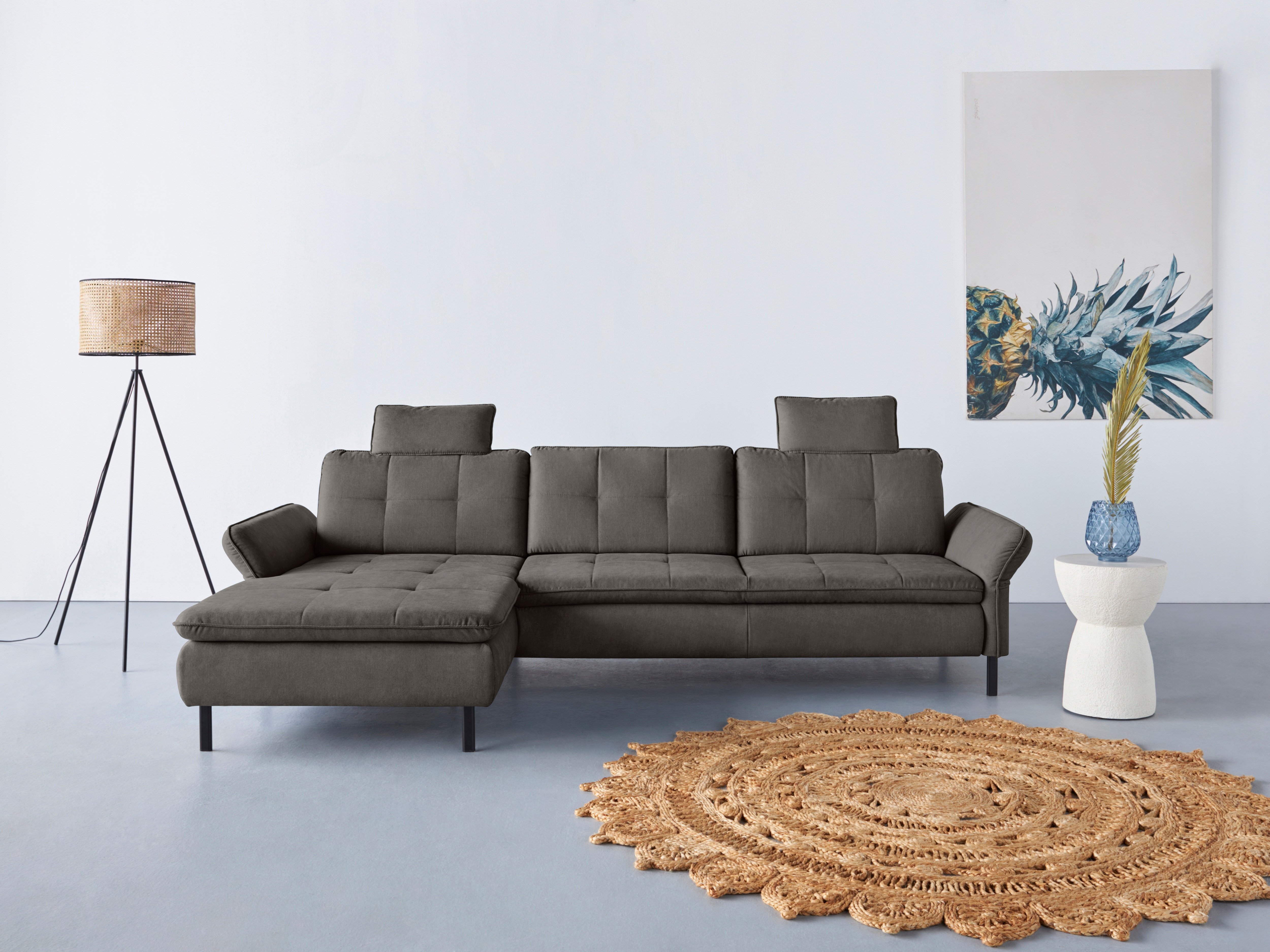 OTTO home Ecksofa "Birkholm L-Form" Armlehnverstellung, auch in Easy Clean Bezug - mit Wasser zu reinigen