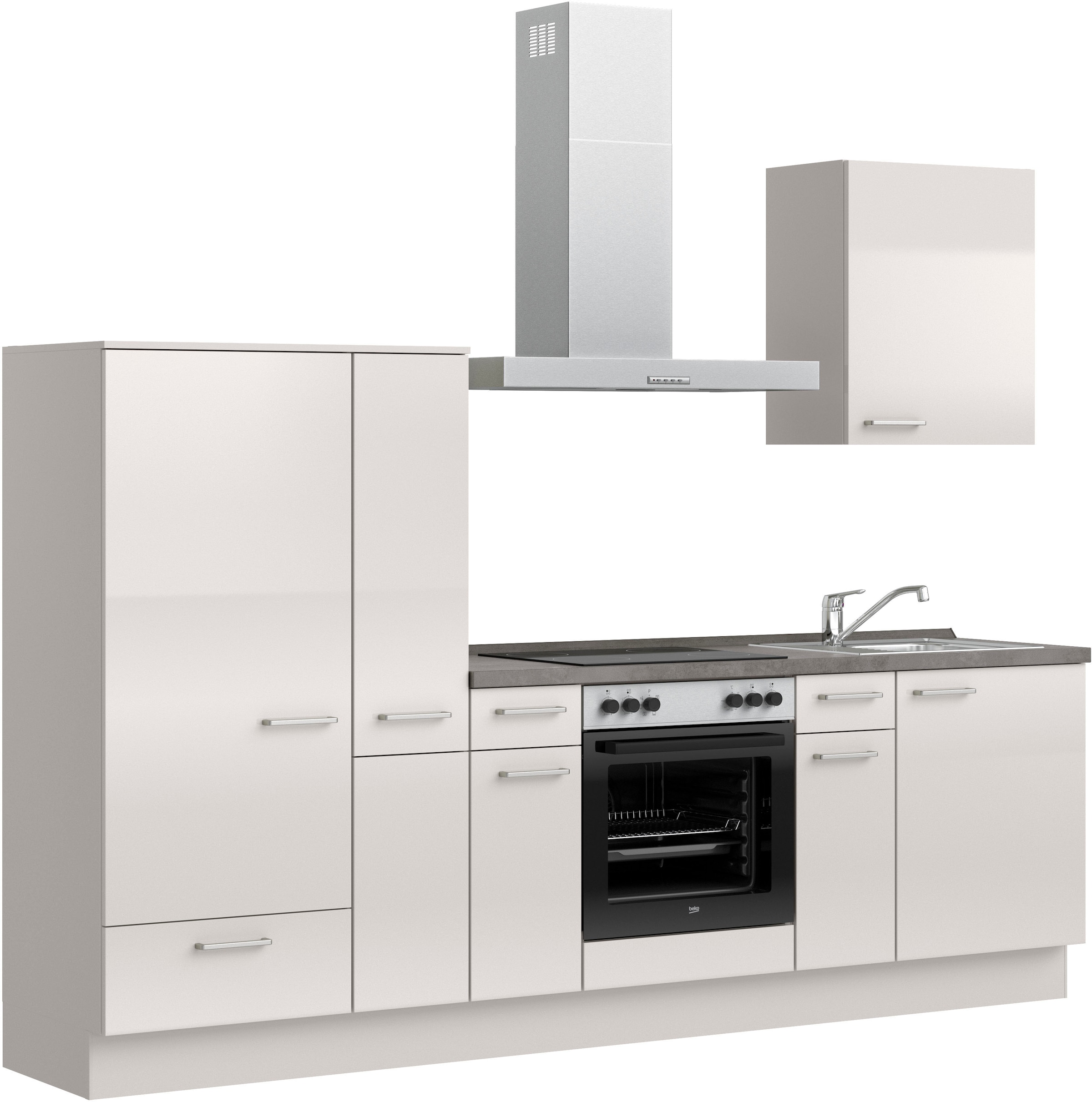 nobilia® Küchenzeile »"Flash I"«, vormontiert, Ausrichtung wählbar, Breite 270 cm, wahlw. mit E-Geräten