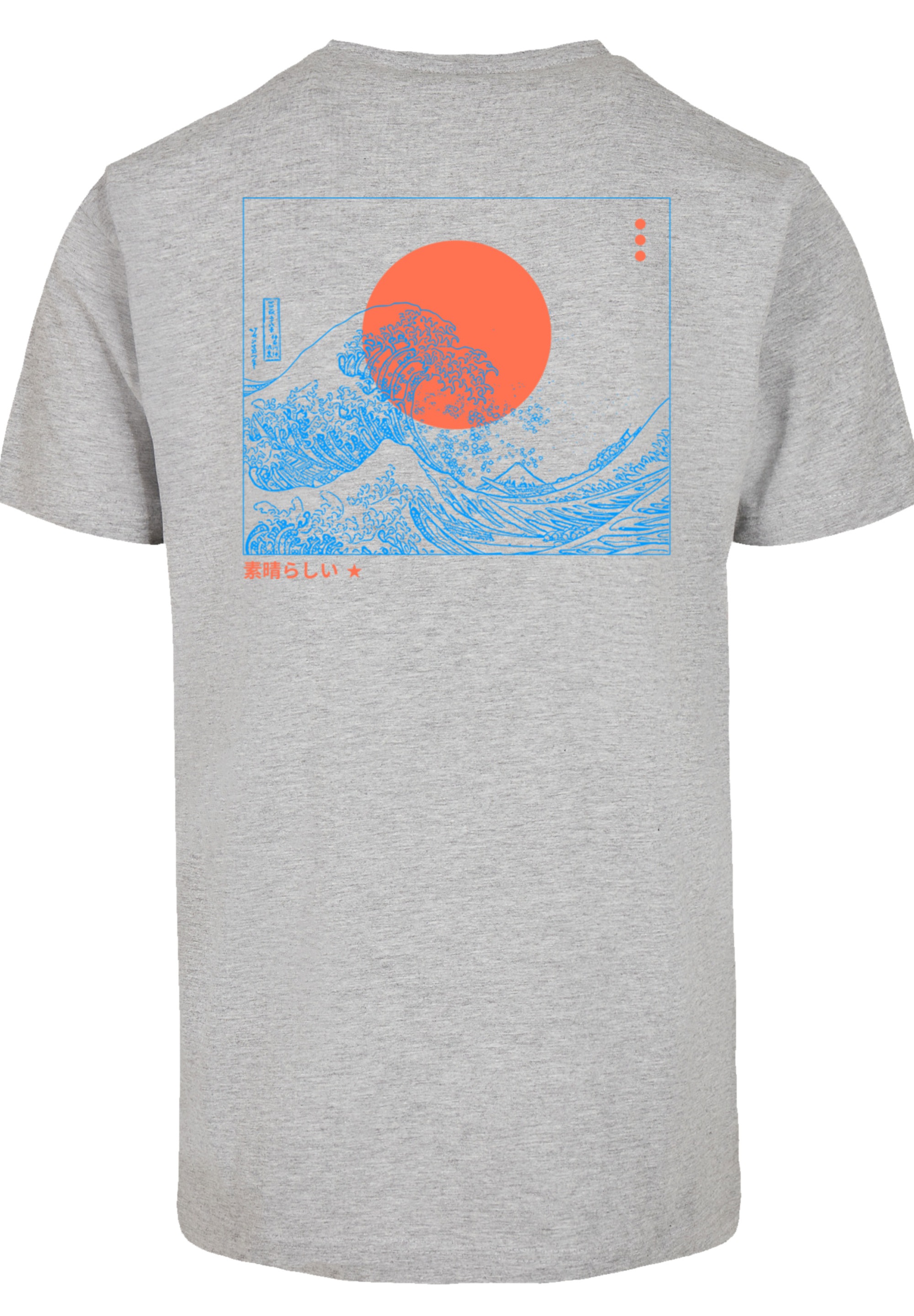 F4NT4STIC T-Shirt »Kanagawa Wave Blue V2«, Premium Qualität