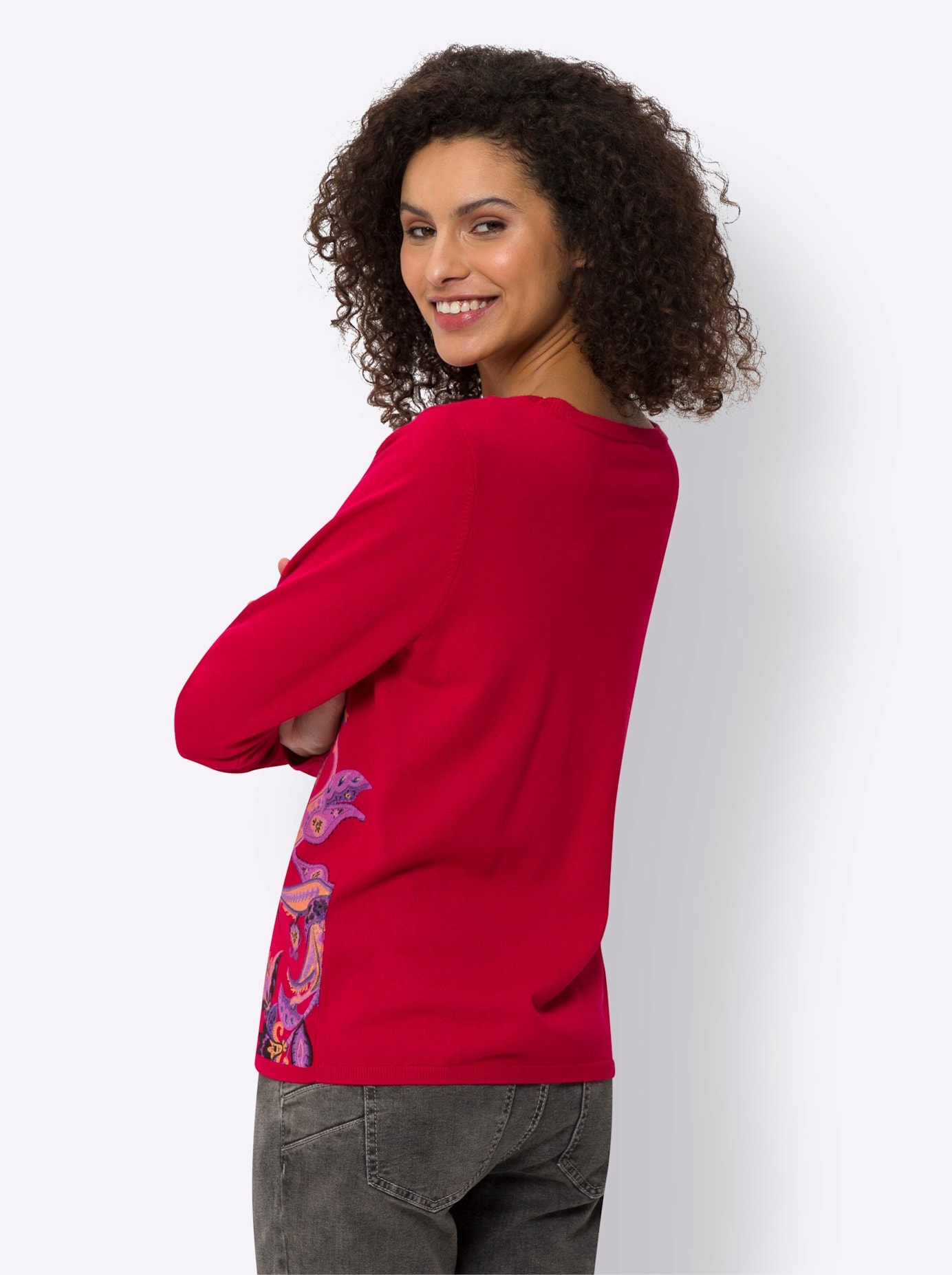 heine Rundhalspullover »Druck-Pullover«