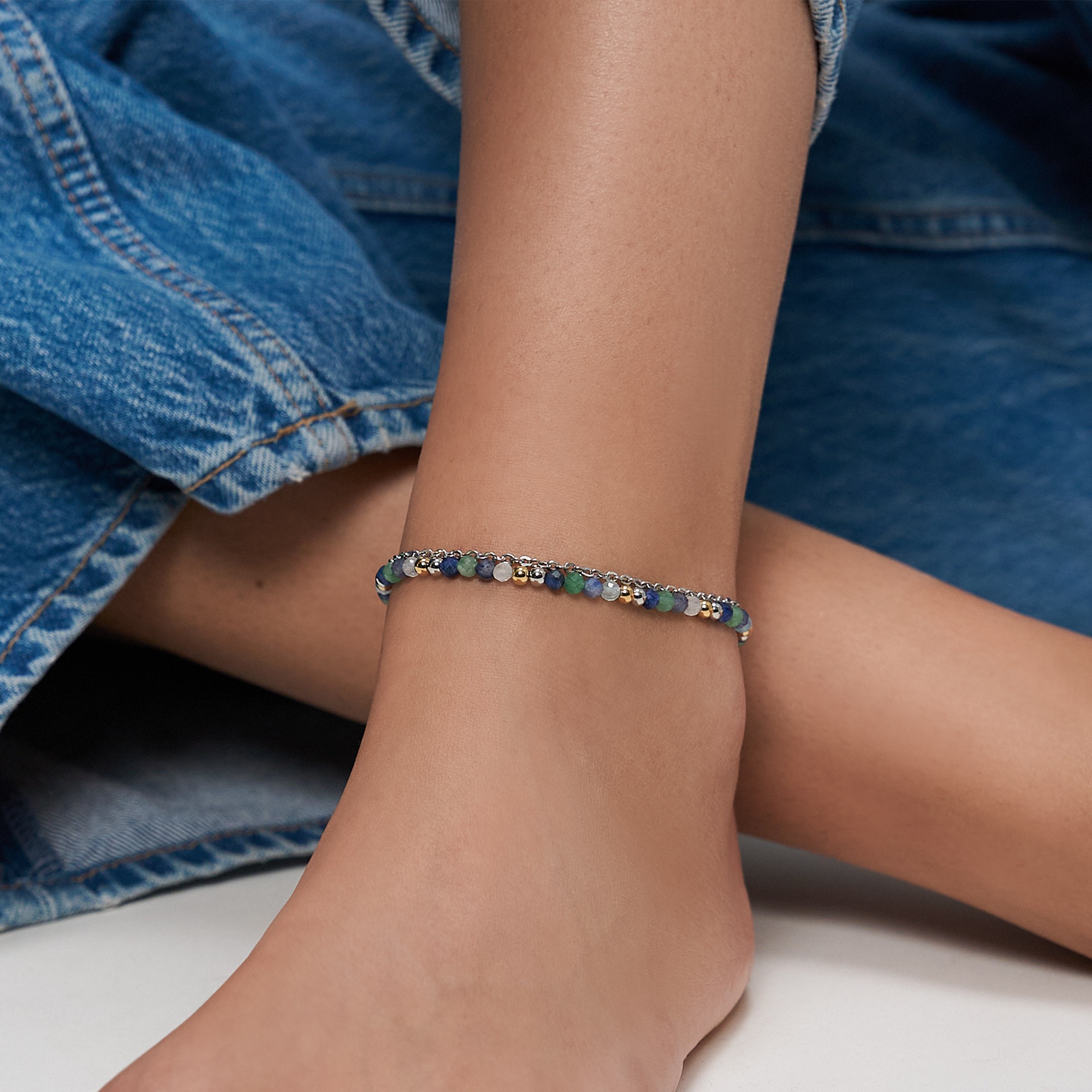 s.Oliver Fußkette »Colorful Beads« mit Glasperle