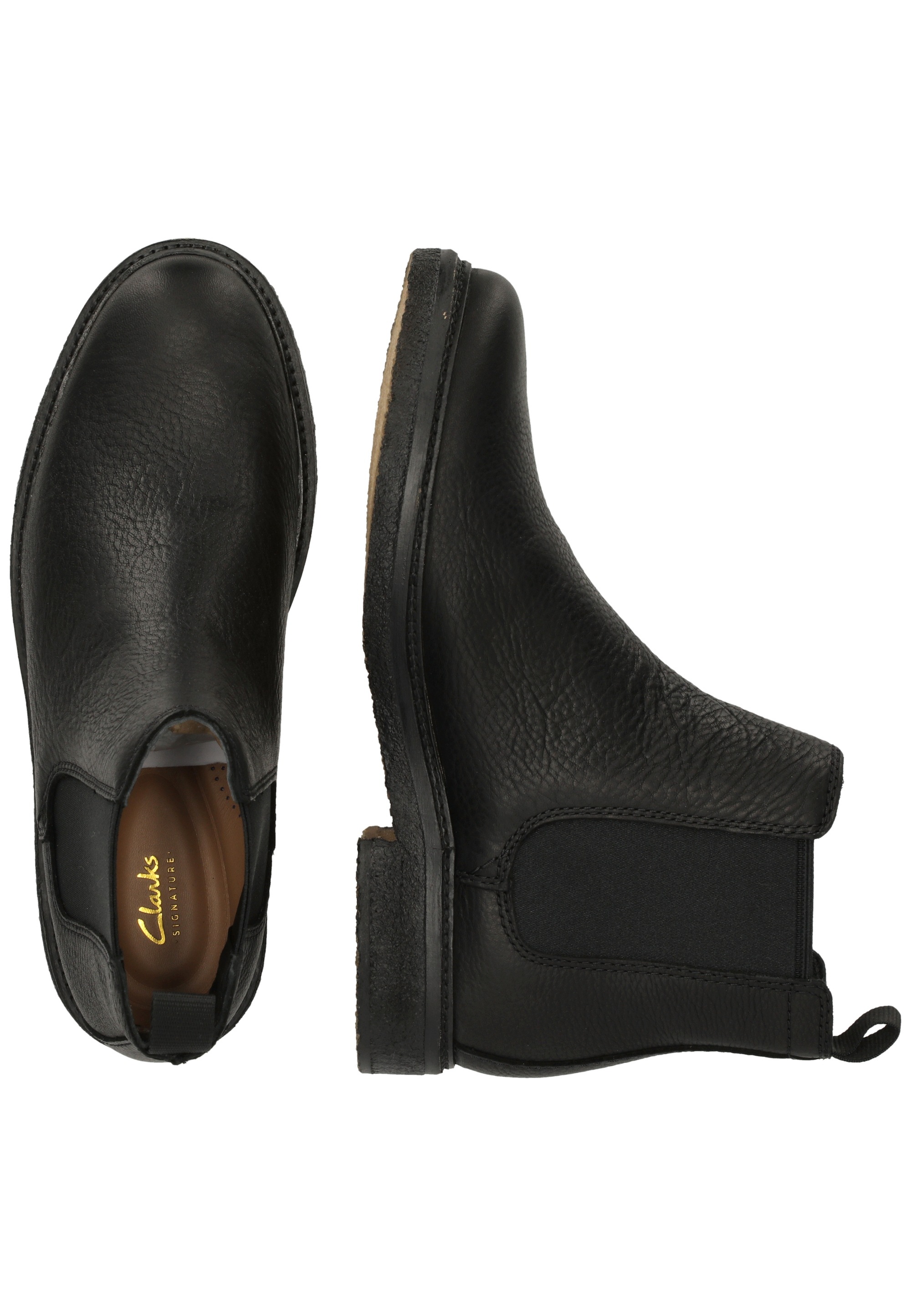 Clarks Stiefel »Clarkdale Easy«  mit elastischen Einsätzen an den Seiten