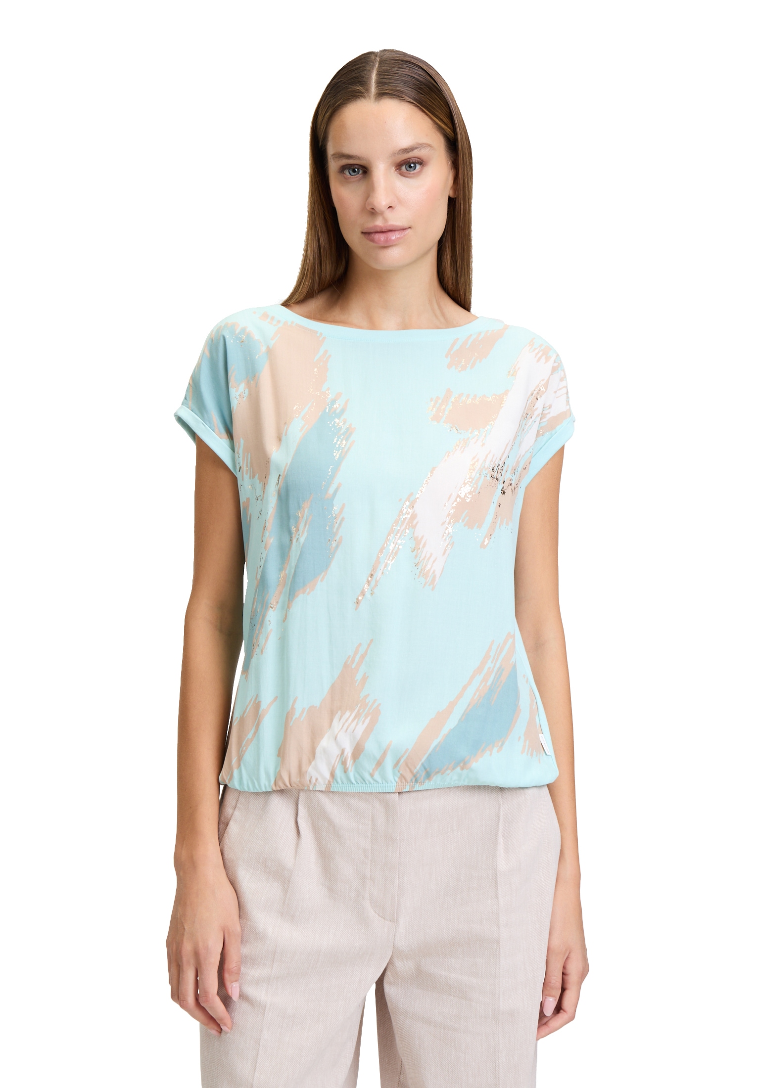Betty&Co Kurzarmshirt "Betty & Co Damen Casual-Shirt mit Print", (1 tlg.), günstig online kaufen