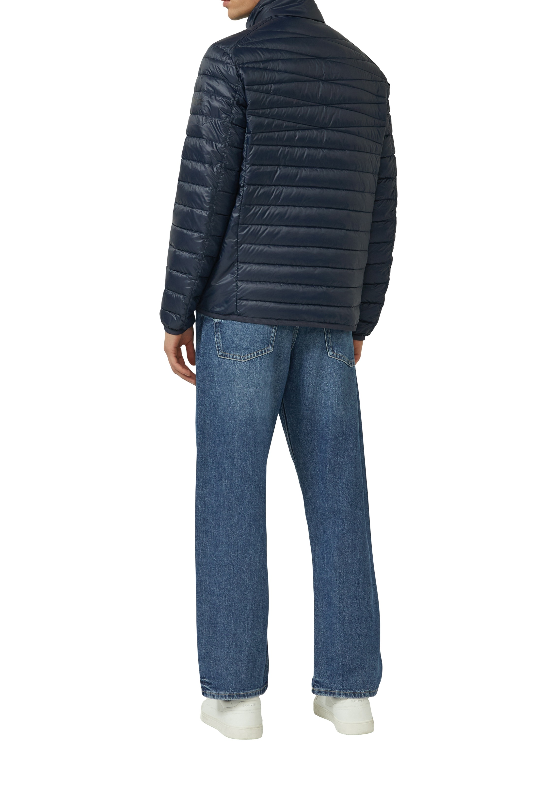 s.Oliver Men's Quilted Jacket Navy Size M 3