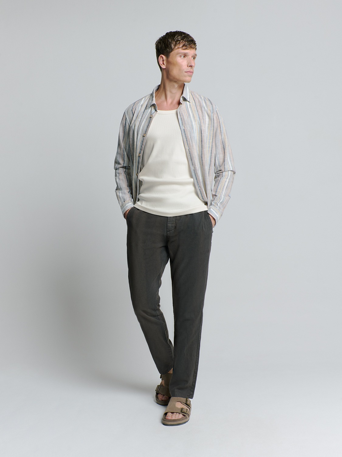 Thumbnail - NO EXCESS T-Shirt "No Excess Geripptes Unterhemd"