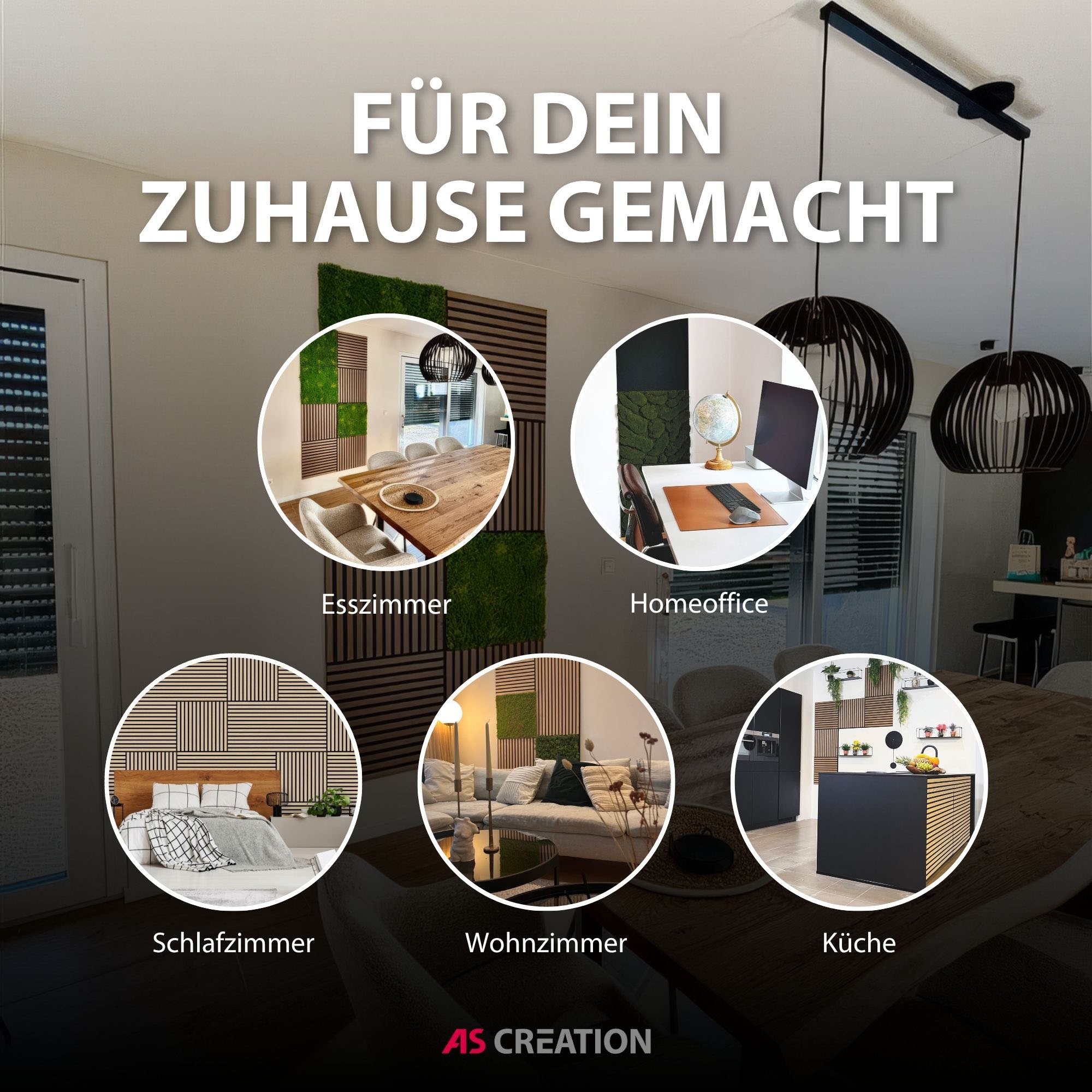 Architects Paper Wandpaneel »A.S. Création Modular Wall Wandpaneel Moosoptik« 1 tlg. Pflegeleichte Moosoptik auf rPET-Filz für natürliche 3D-Wände