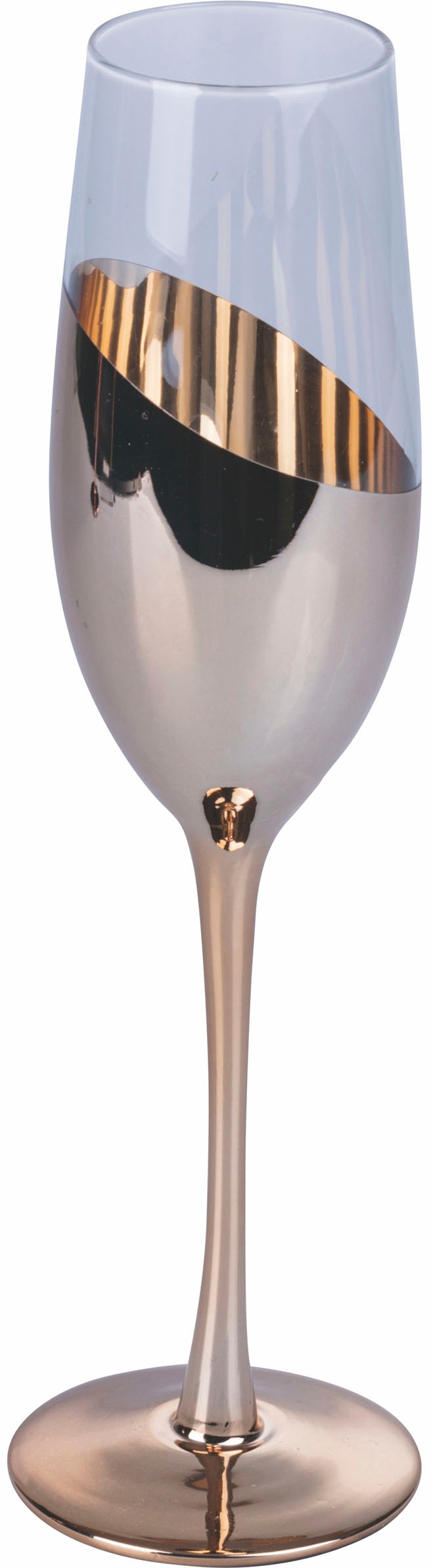 Villa d'Este Sektglas »Chic«, (Set, 4 tlg.), Gläser-Set, Sektflöten, 4-teilig, Inhalt 280 ml