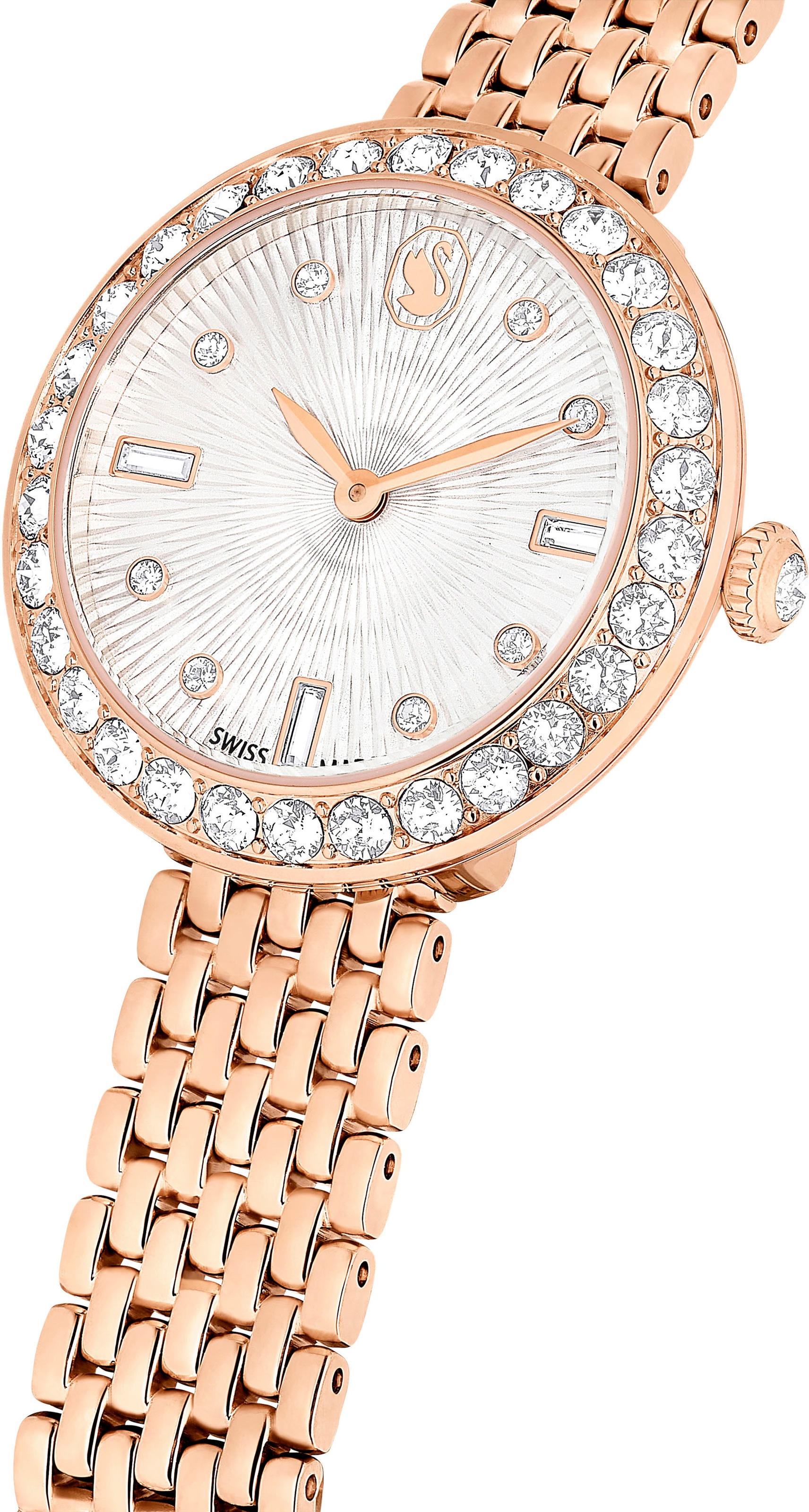 Swarovski Quarzuhr »CERTA«, Armbanduhr, Damenuhr, Swarovski-Kristalle, Swiss Made