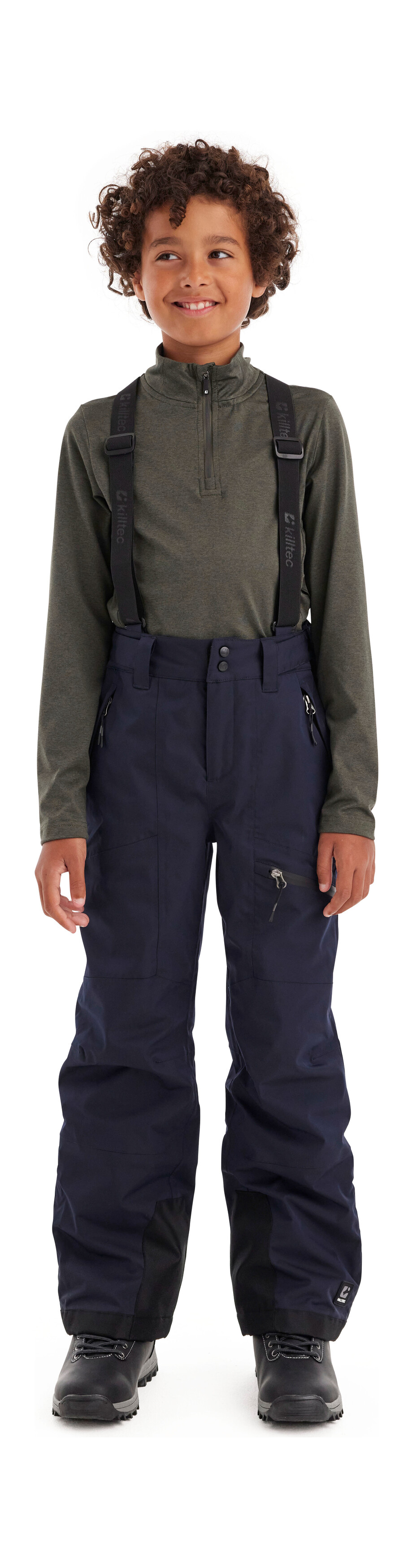 Killtec Skihose "Boys Skihose 242" Wasserdichte Skihose mit abnehmbarem Latz und verstellbarem Bund