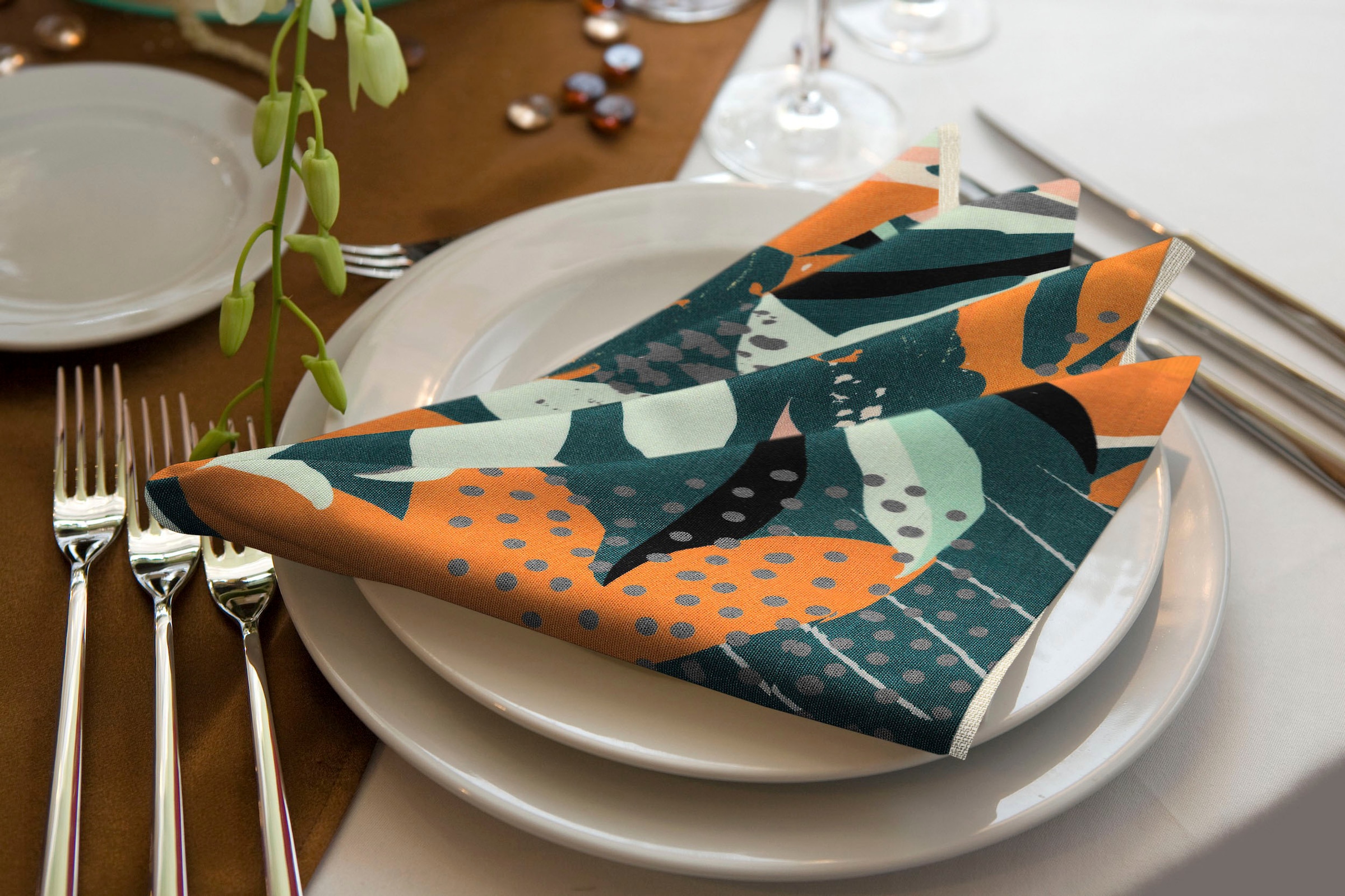 Adam Stoffserviette "Jungle" GOTS organic,zertifiziert durch CERES 0242Made günstig online kaufen