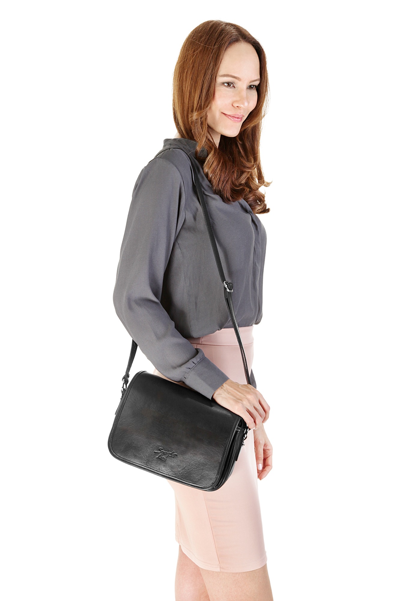 Samantha Look Umhängetasche echt Leder, Made in Italy günstig online kaufen