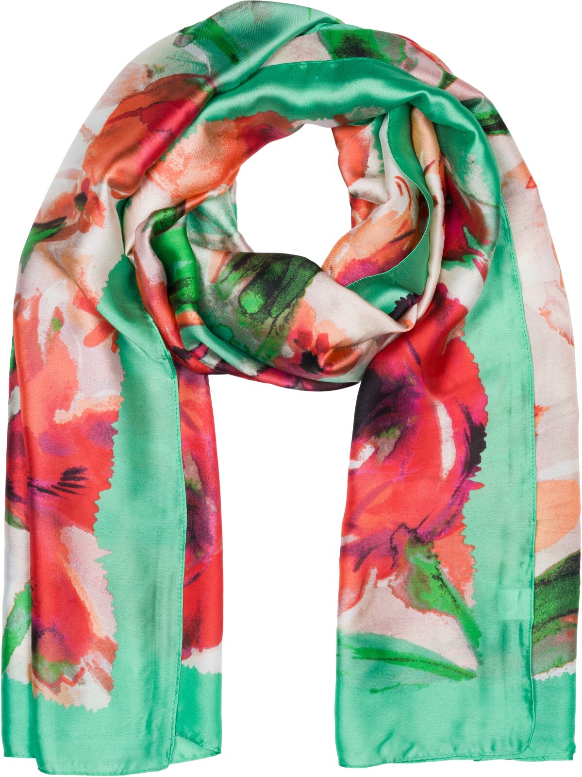 styleBREAKER Schal "Schal mit Aquarell Blumen Muster" 1 Stk.