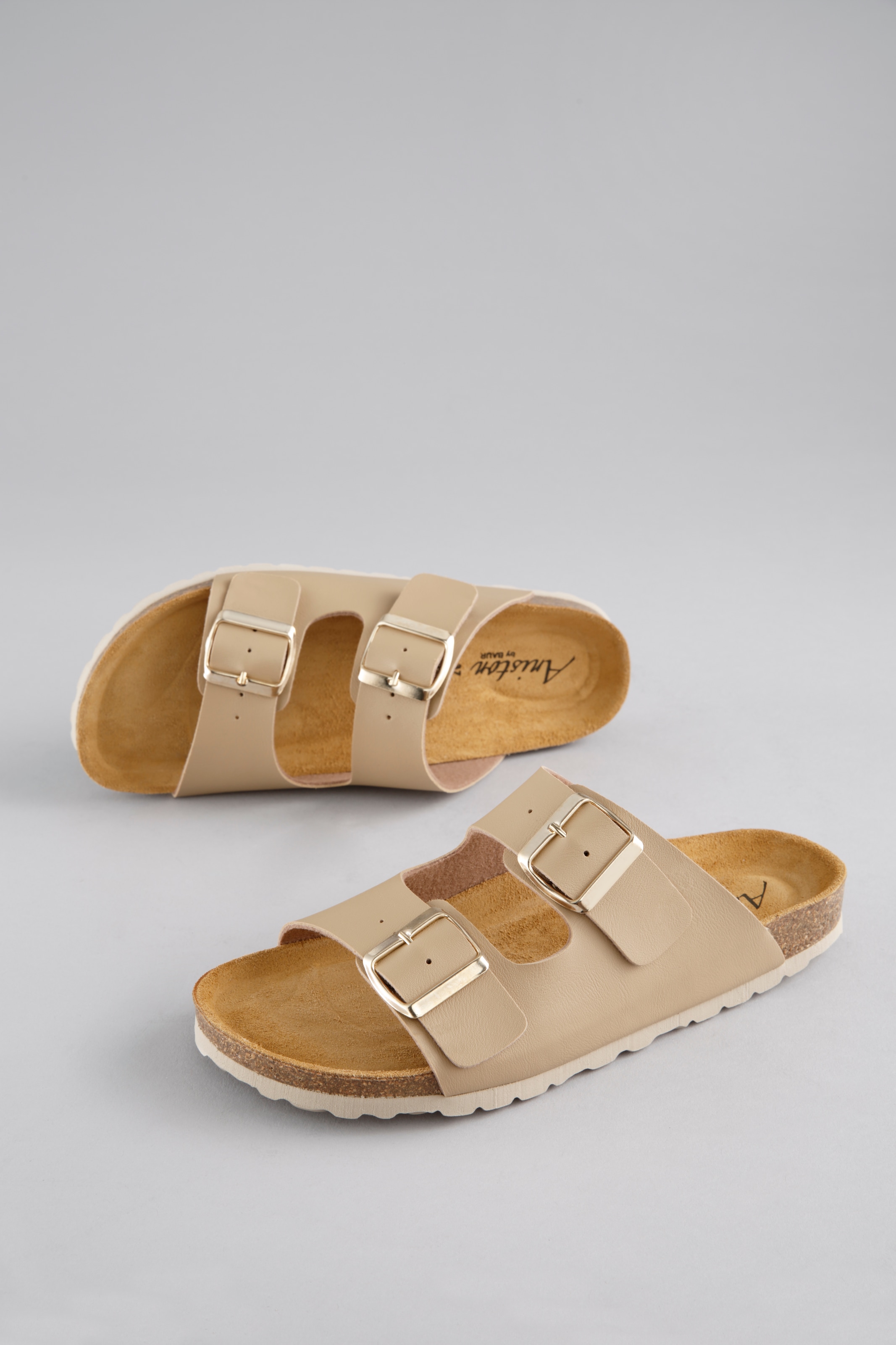 Aniston SHOES Pantolette, Basic, Sommerschuh, Schlappen mit Schnallenverschlüssen