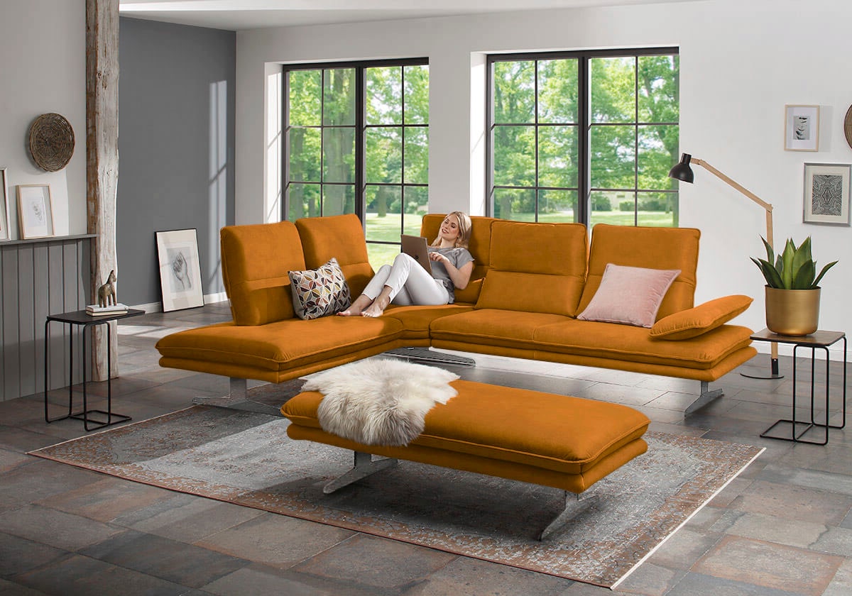 W.SCHILLIG Ecksofa "broadway, Designsofa, mit tollem Sitzkomfort, L-Form", günstig online kaufen