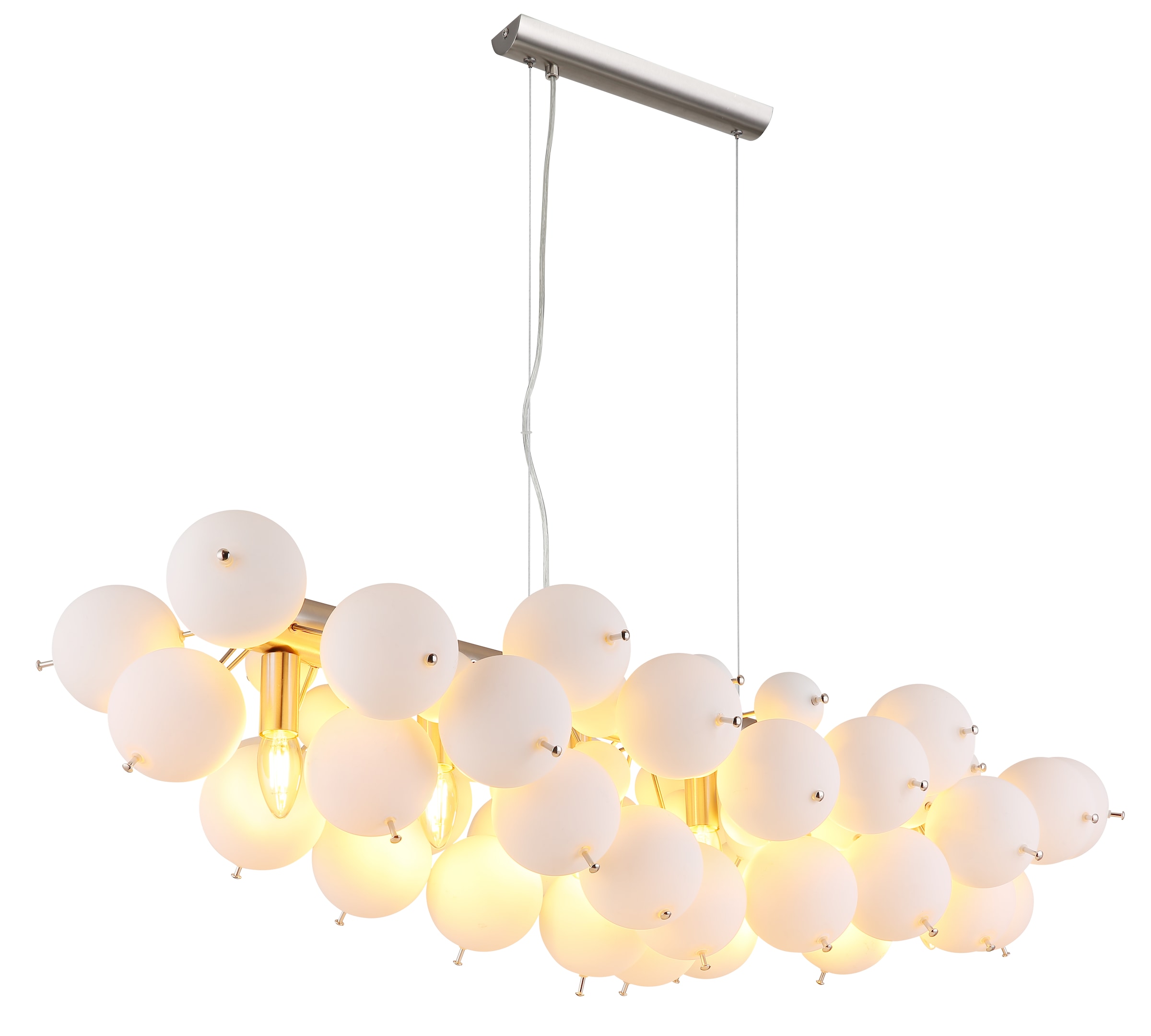 GLOBO LIGHTING Hängeleuchte »UDO« E14 1 Stk. Hängelampe Glaskugeln opal 2 Glasgrößen Esszimmer Esstisch